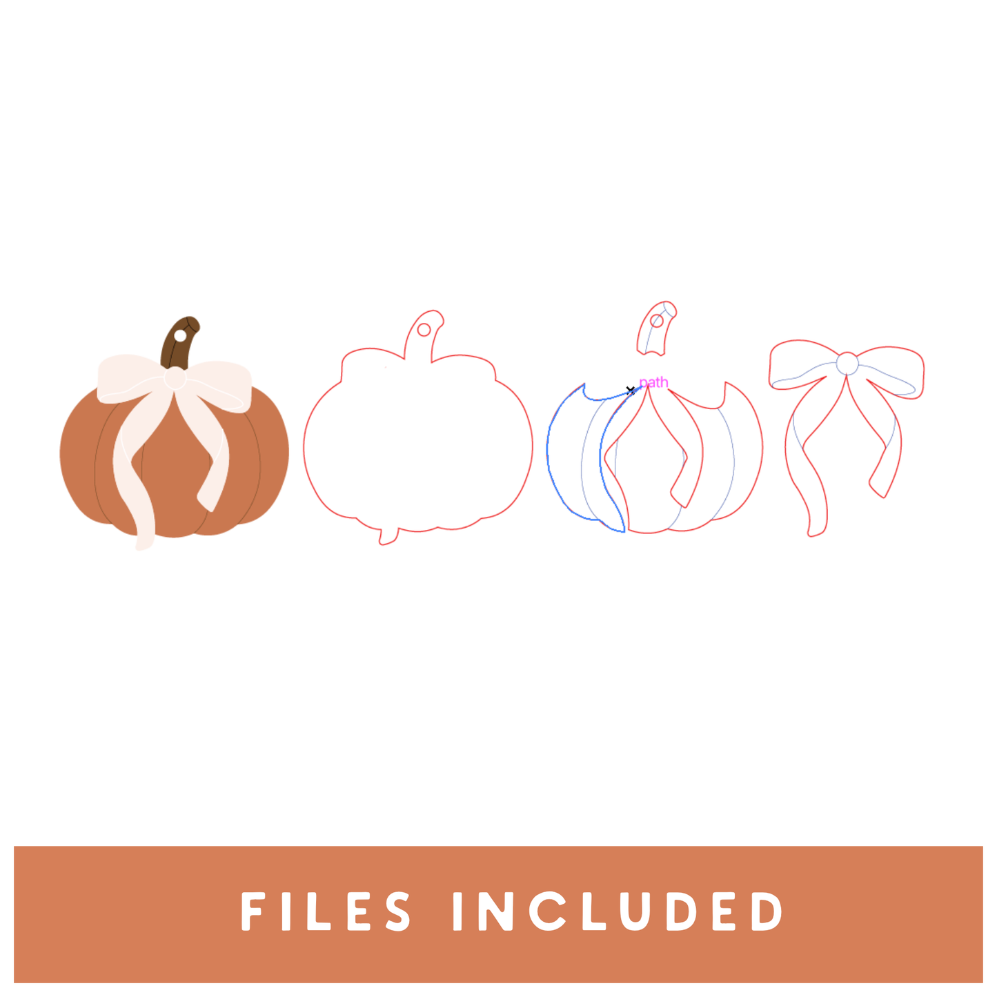 Pumpkin Bow Tags