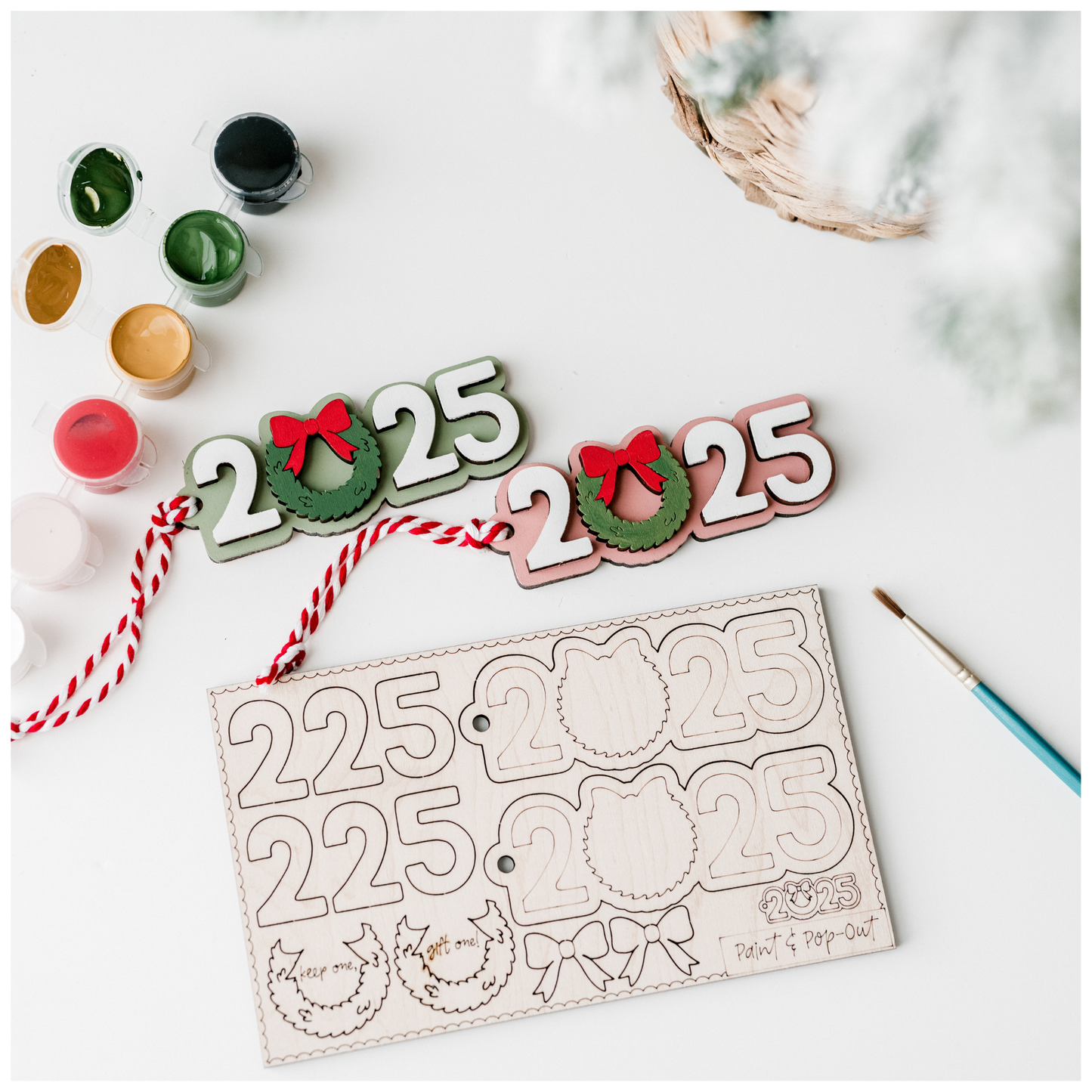 Paint and Pop Out Kit 2025 Wreath