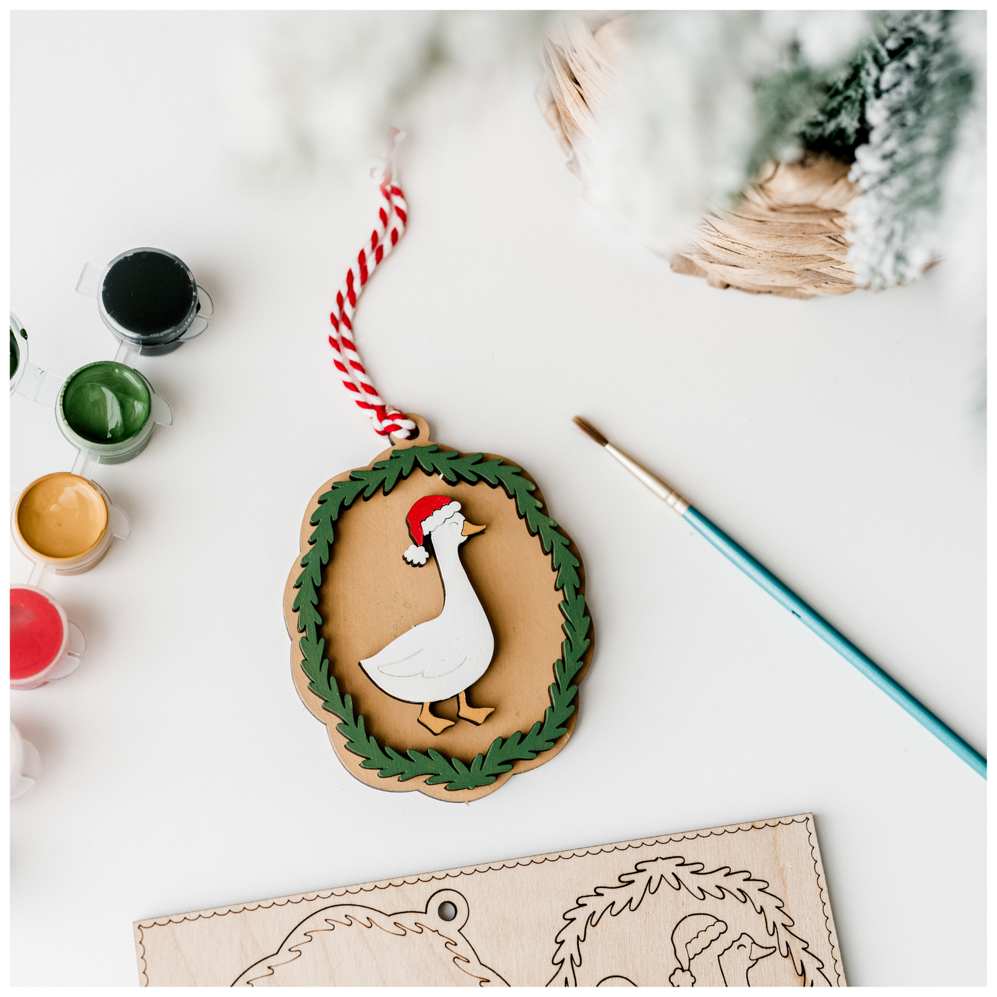 Paint and Pop Out Kit Christmas Goose
