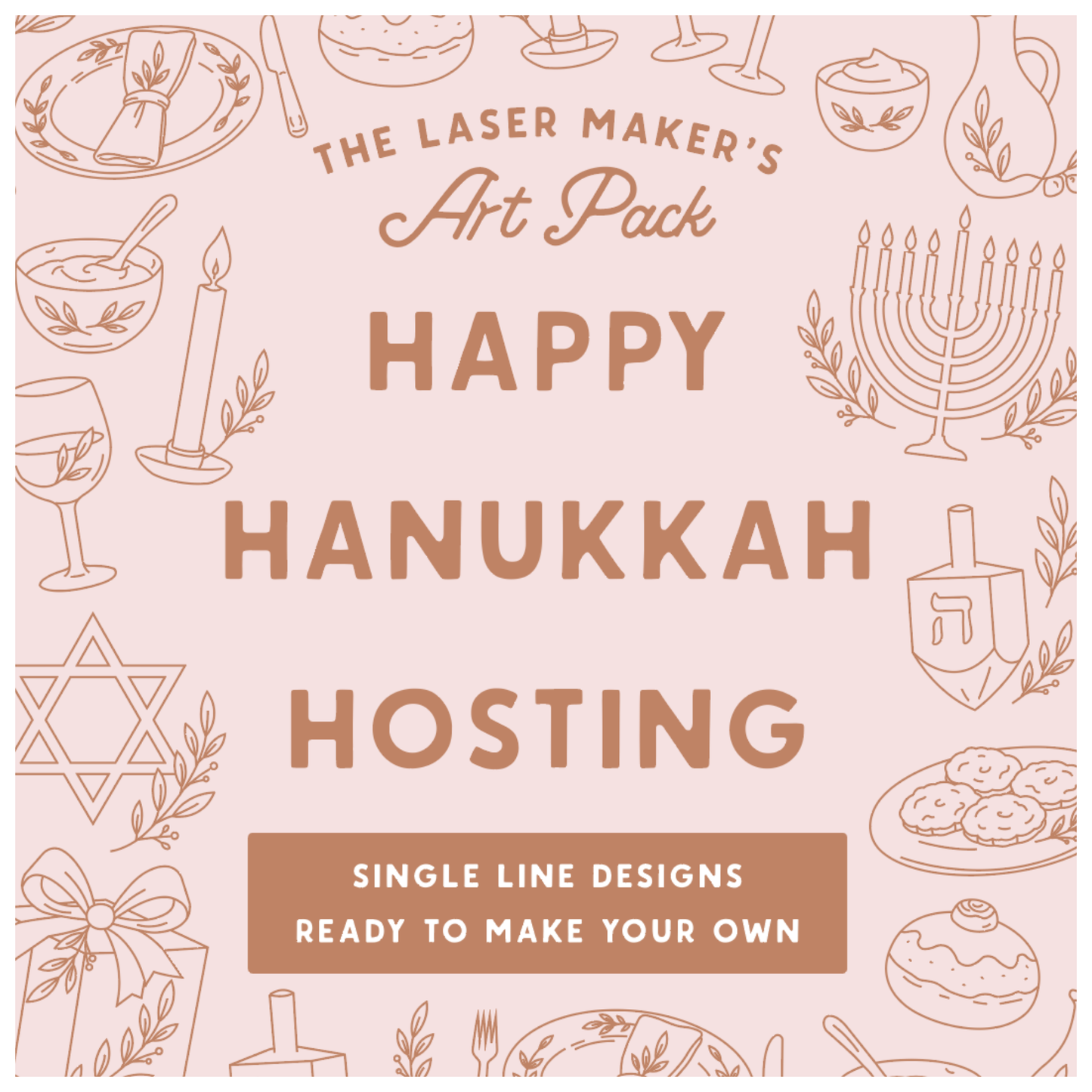 Happy Hanukkah Hosting Art Pack