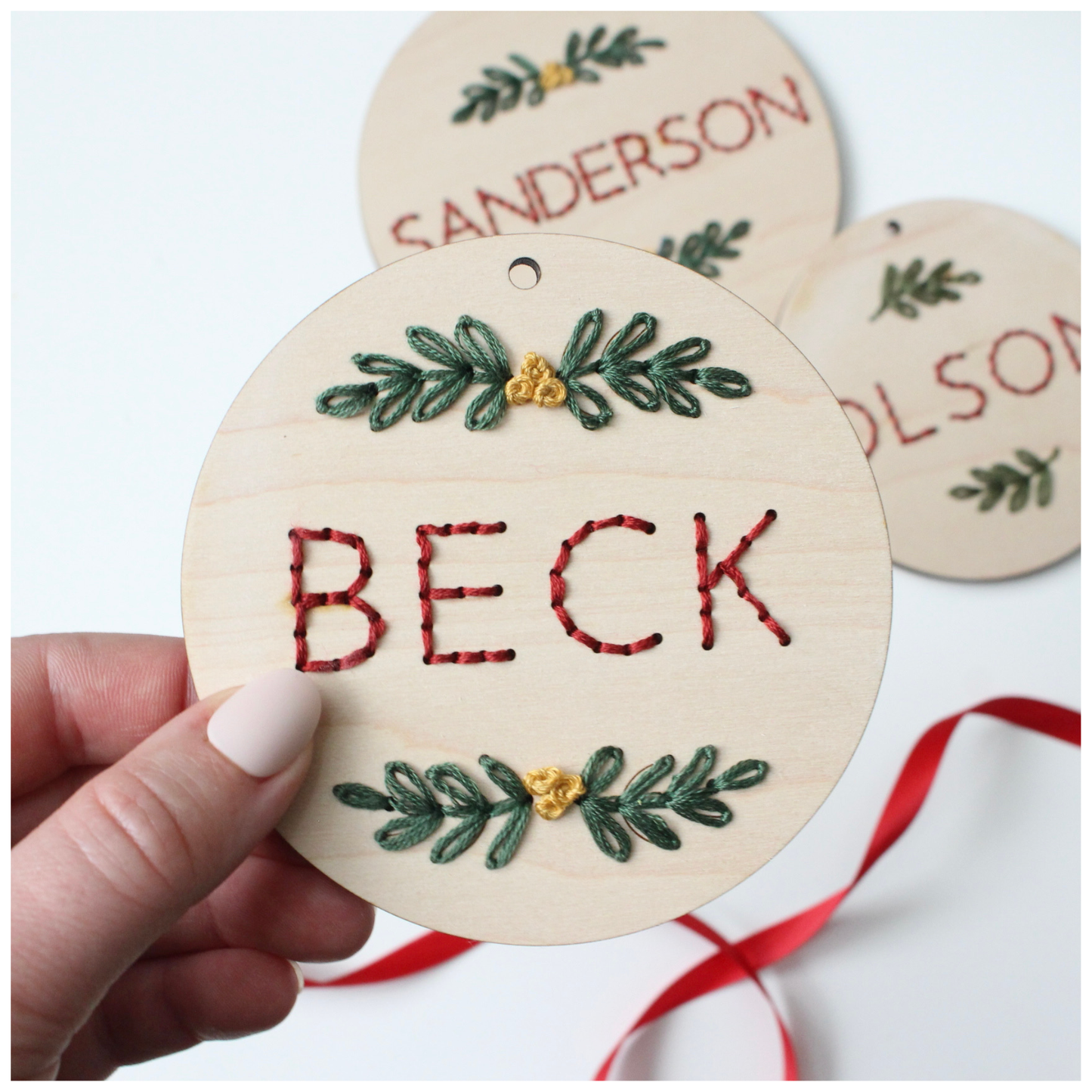 Embroidery Personalized Ornaments