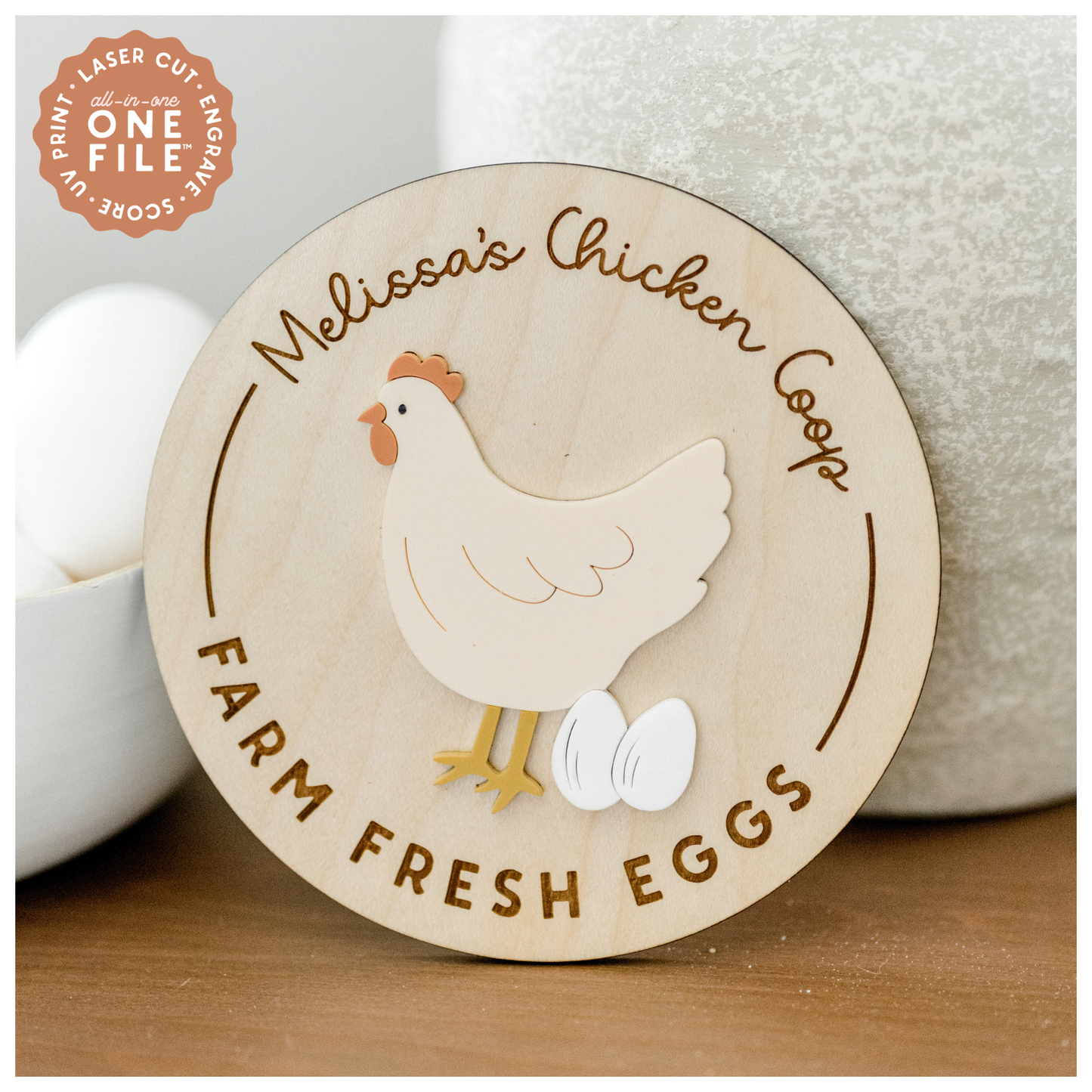 Chicken Coop Farm Fresh Eggs Sign
