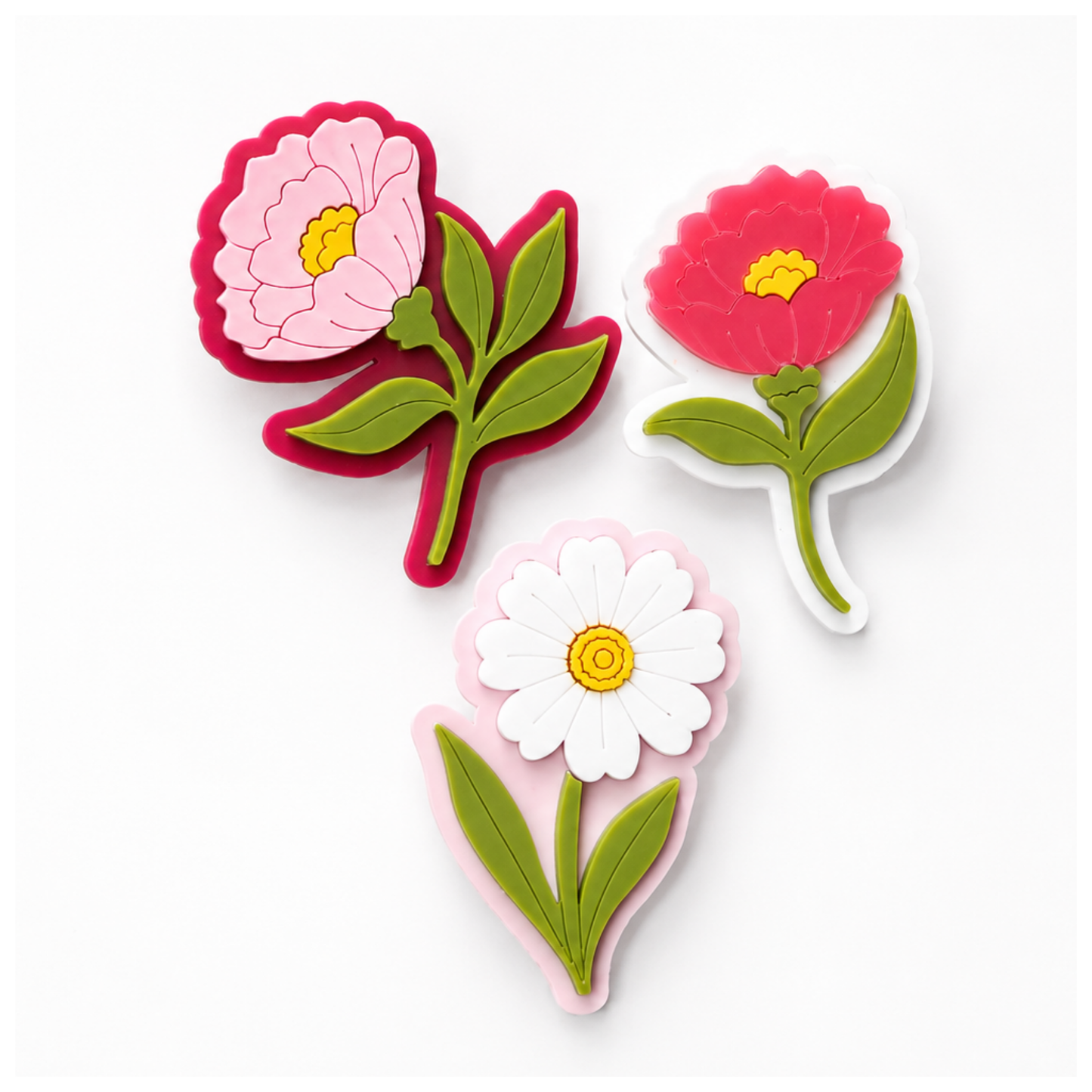 Bag Charms Flower Trio Set