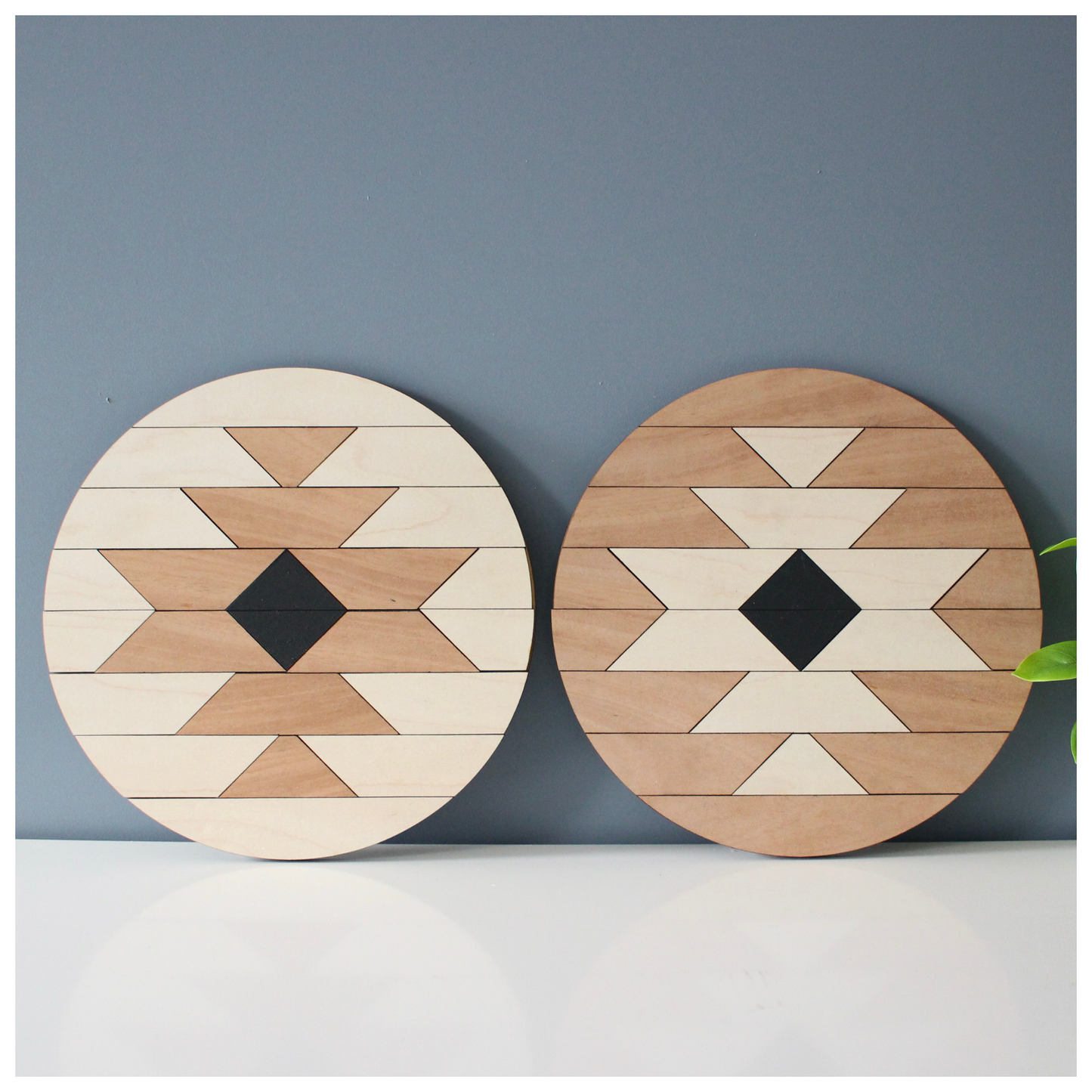 Aztec Geometric Wood Art