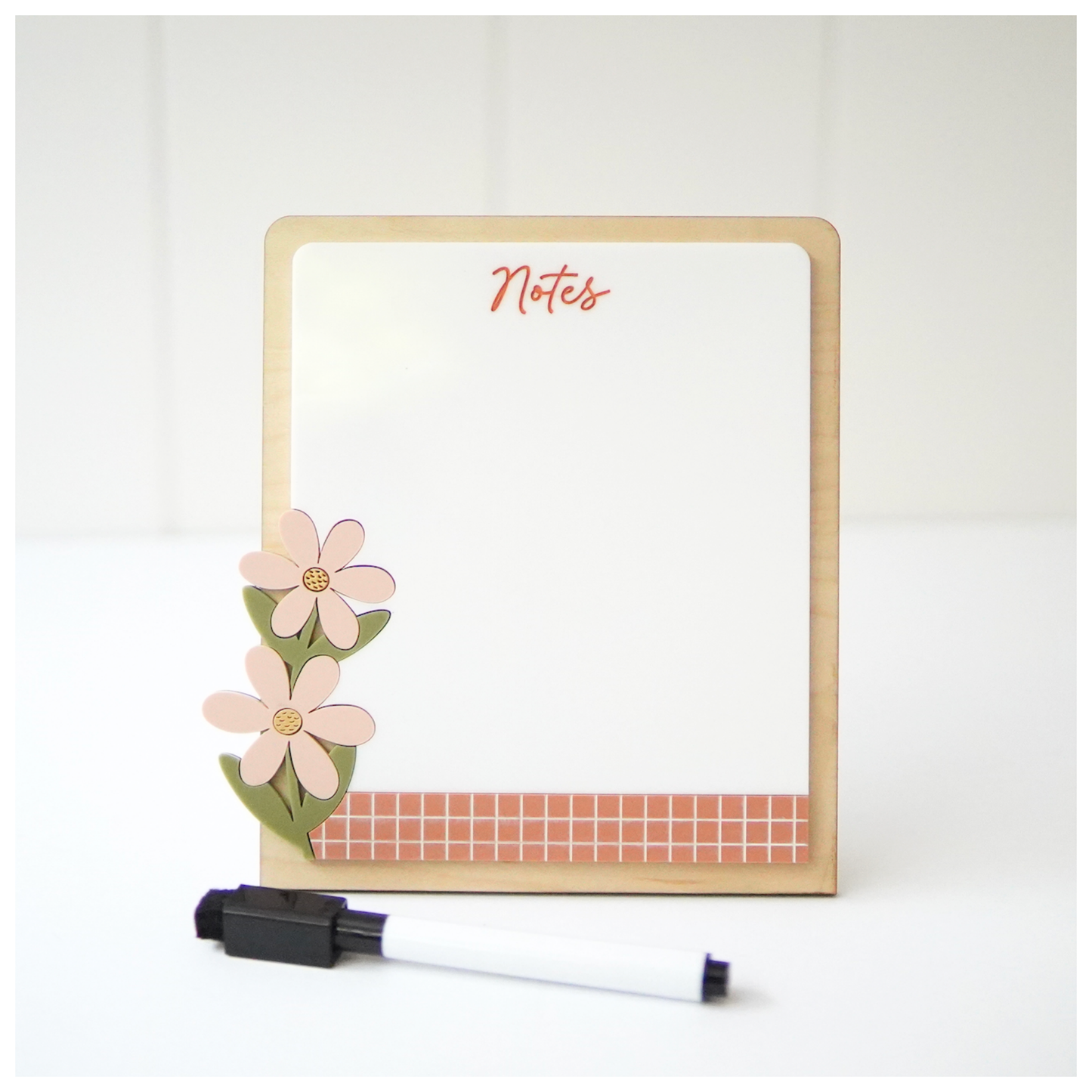 Teacher Floral Dry Erase Notes Board
