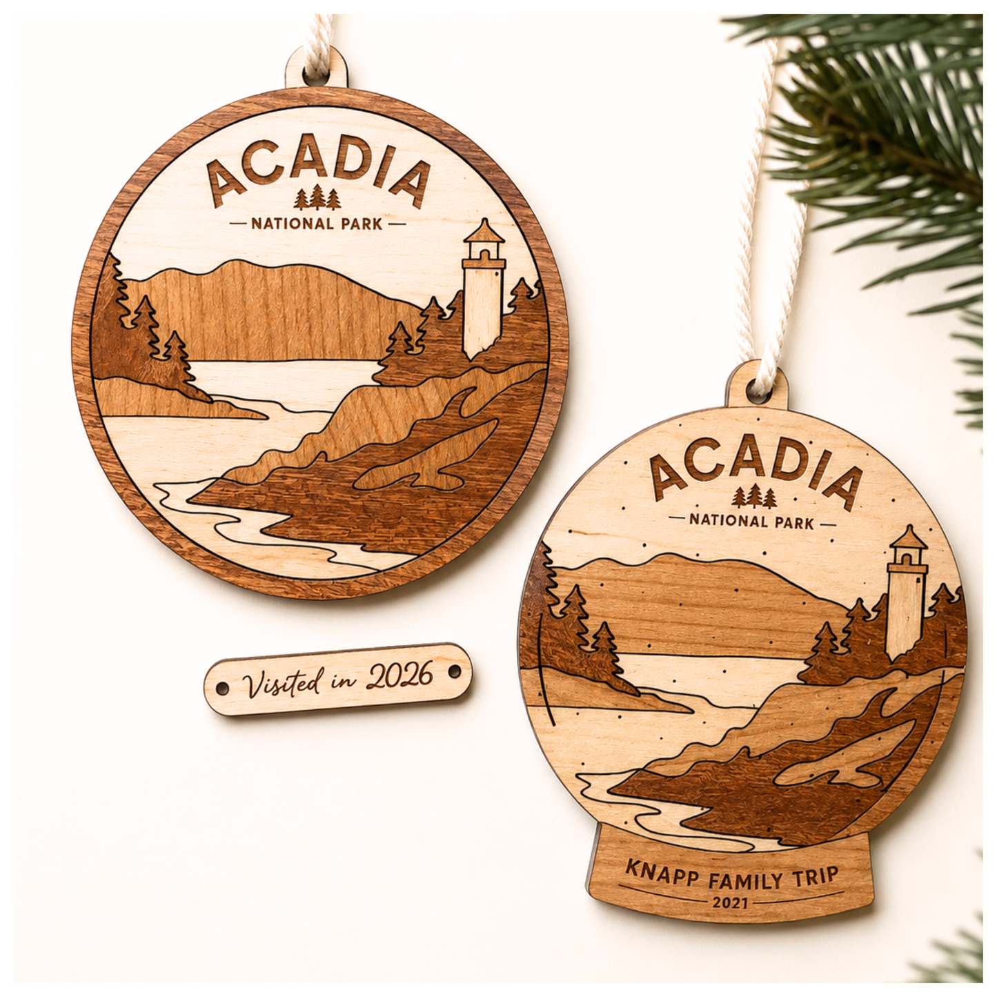 National Park Collection: Acadia Round Ornaments