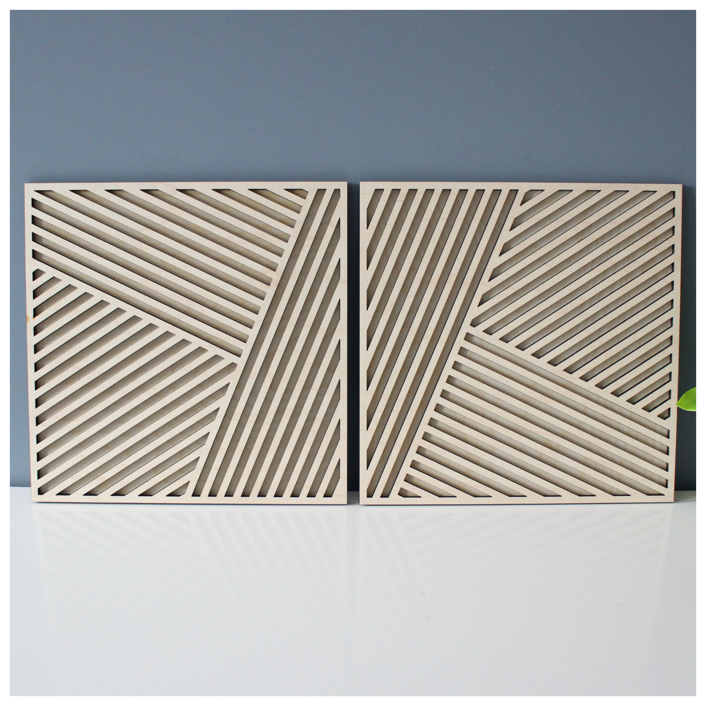 Geometric Wood Line Art