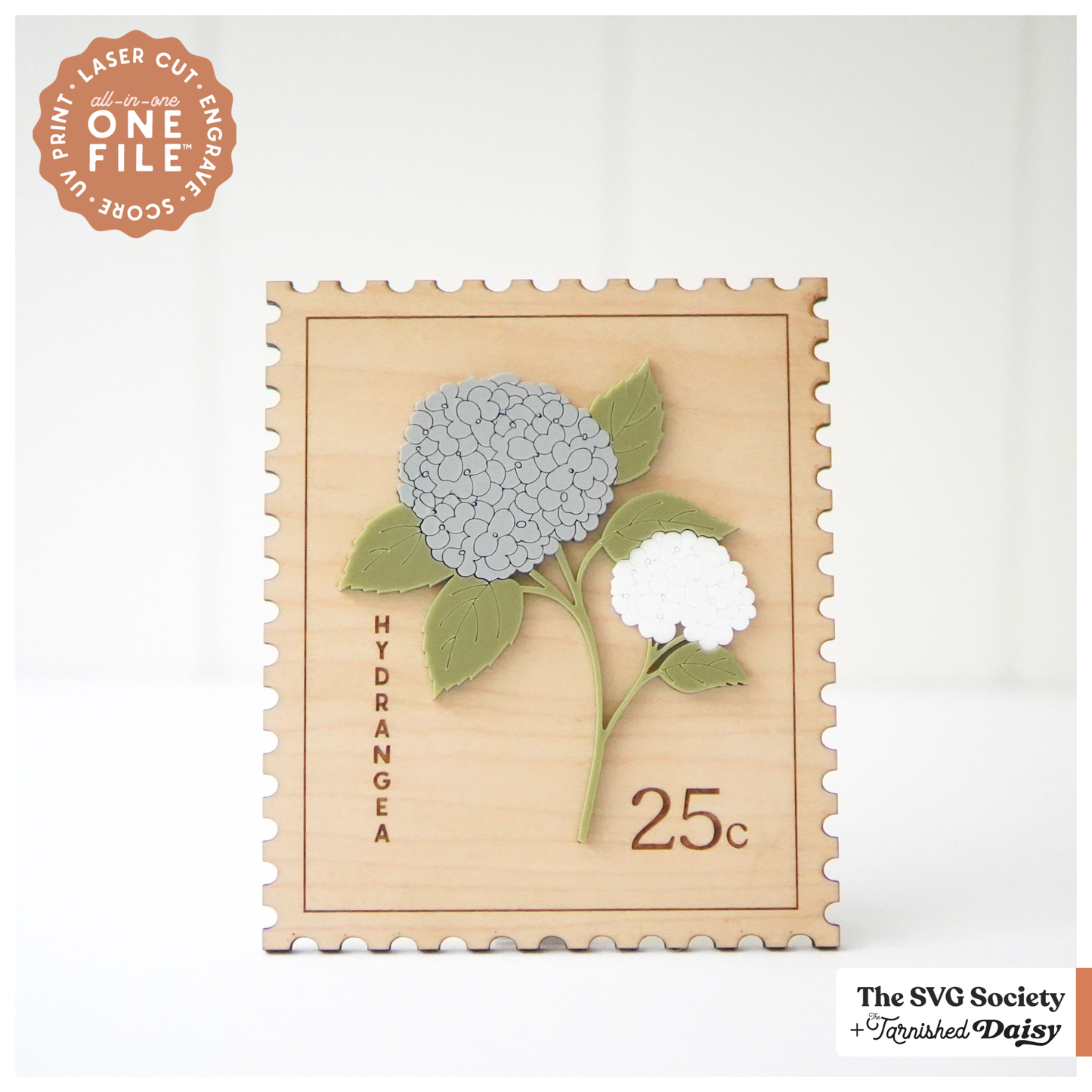 Hydrangea Stamp Art