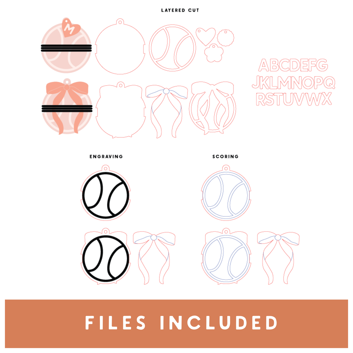 Tennis Hair Tie Holder Keychains