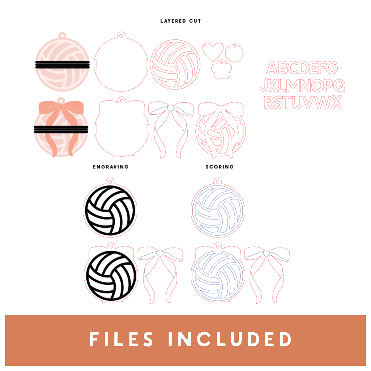 Volleyball Hair Tie Holder Keychains
