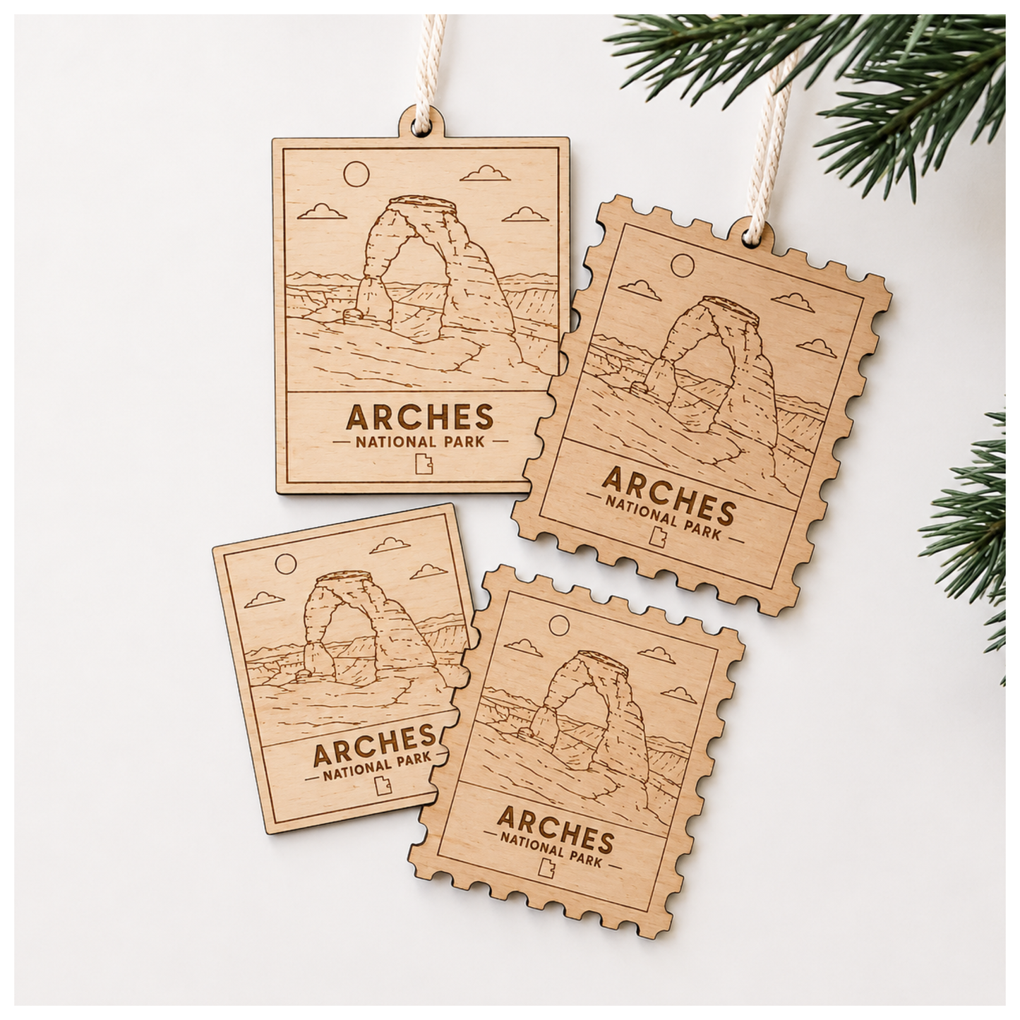 National Park Collection: Arches Stamp Ornaments & Magnets
