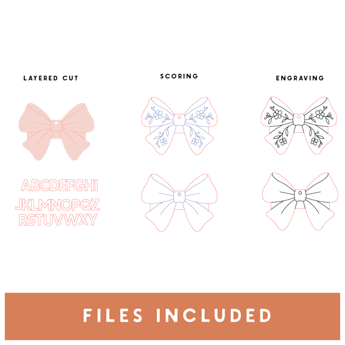 Floral Bow 1 Hair Tie Holder Keychains