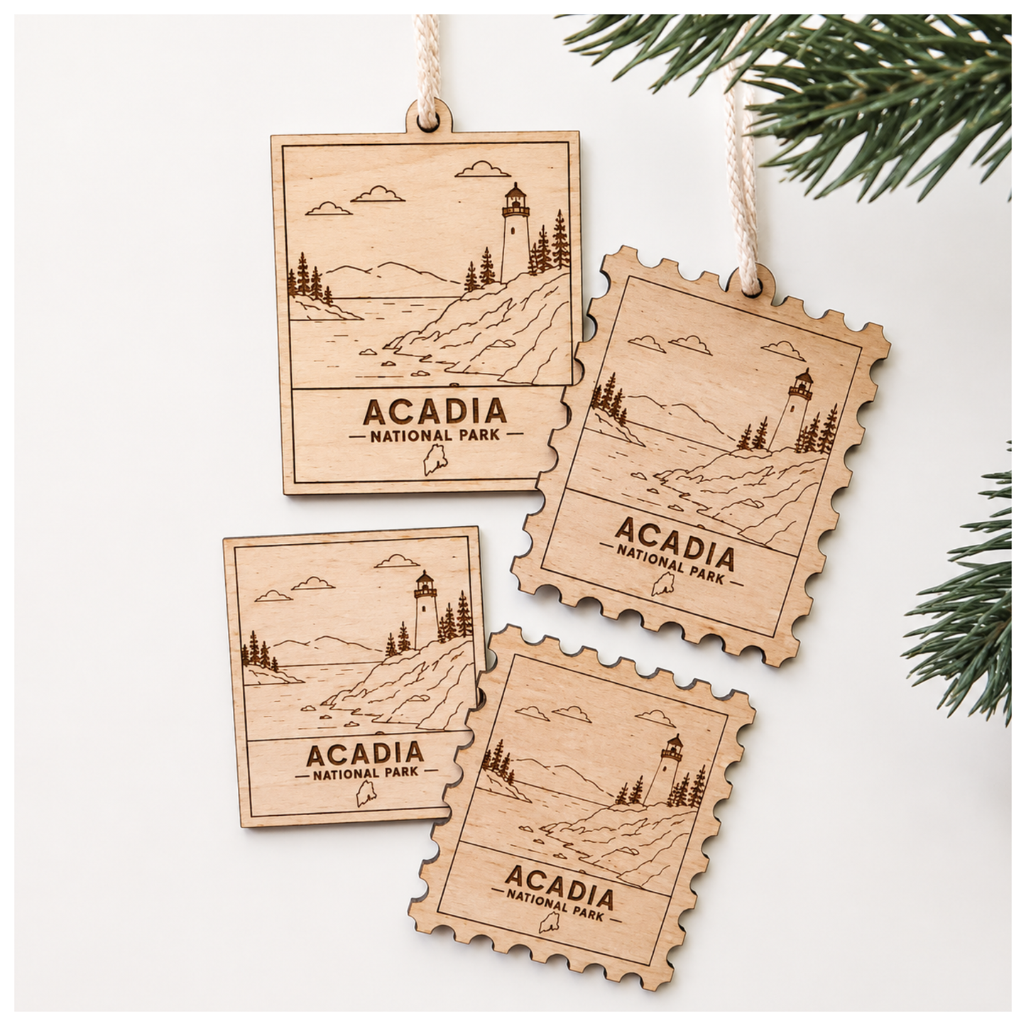 National Park Collection: Acadia Stamp Ornaments & Magnets