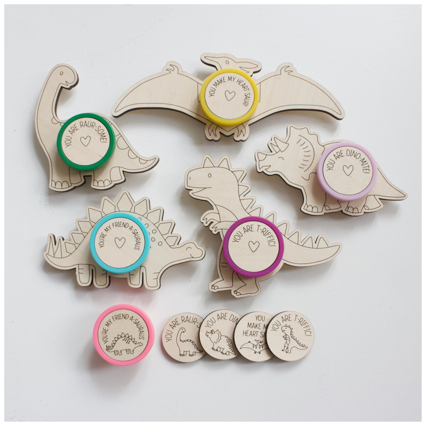 Valentine's Dinosaur Playdoh Holders