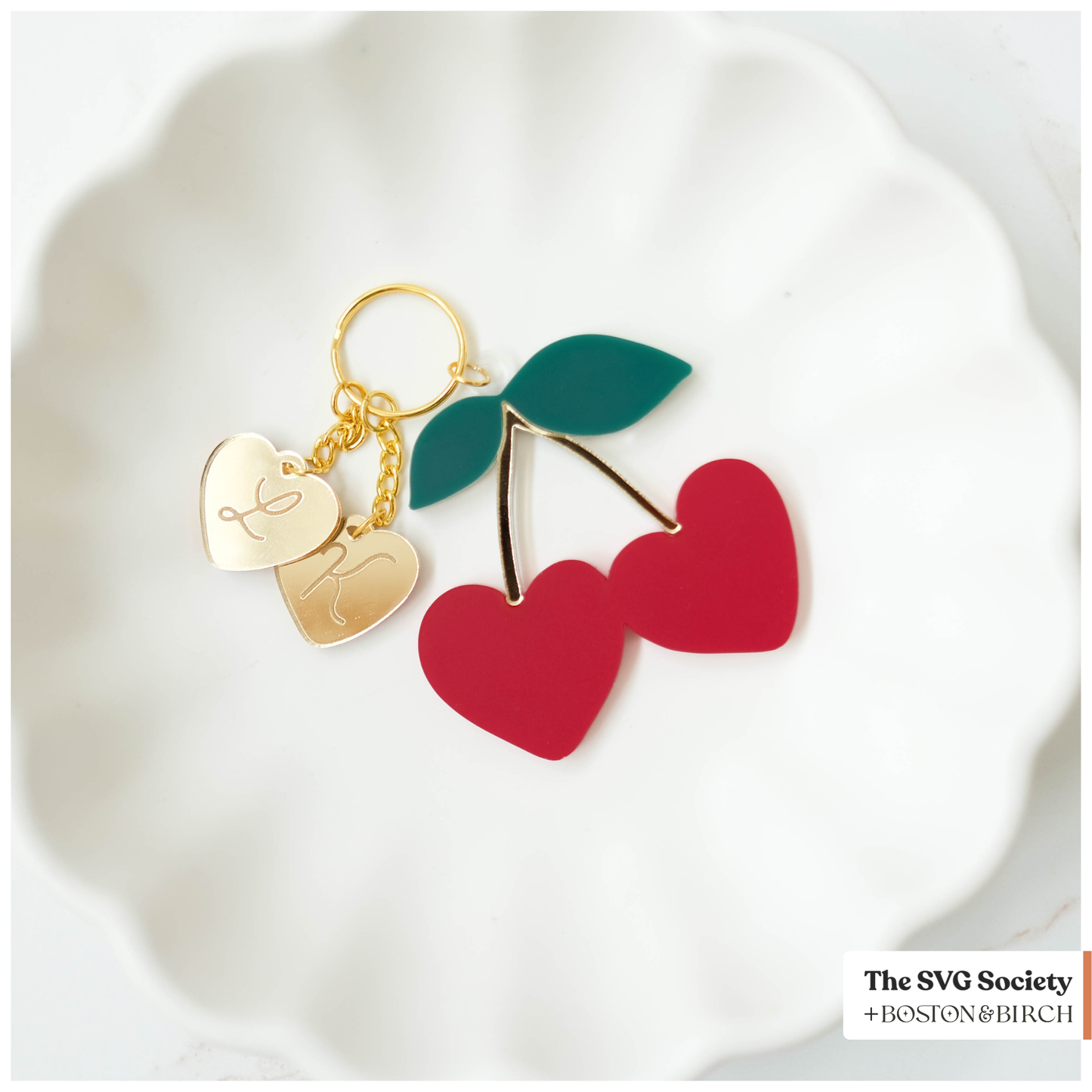 Valentine's Cherry Keychain