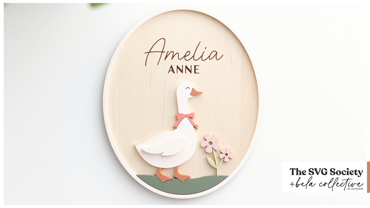 Goose Name Sign - Oval