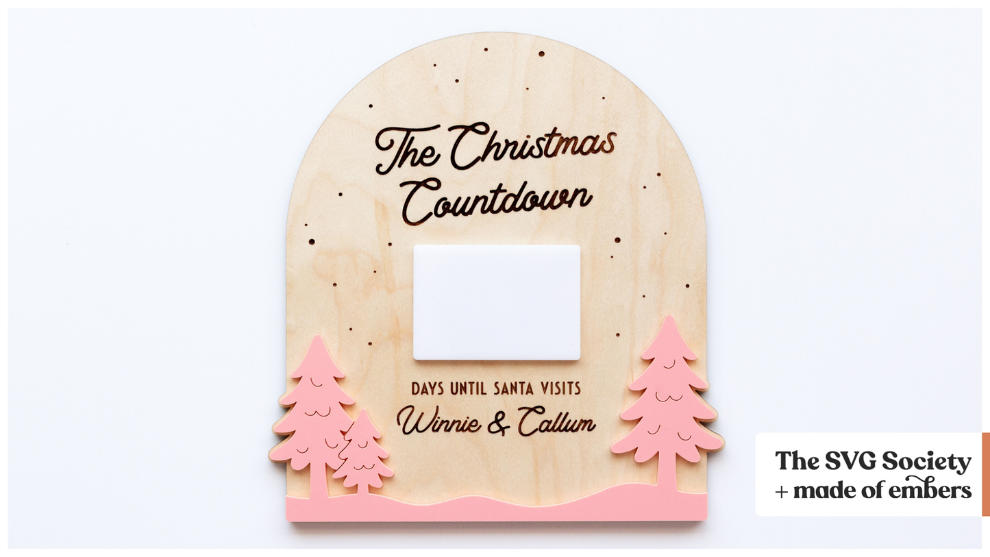 Christmas Tree Countdown Sign
