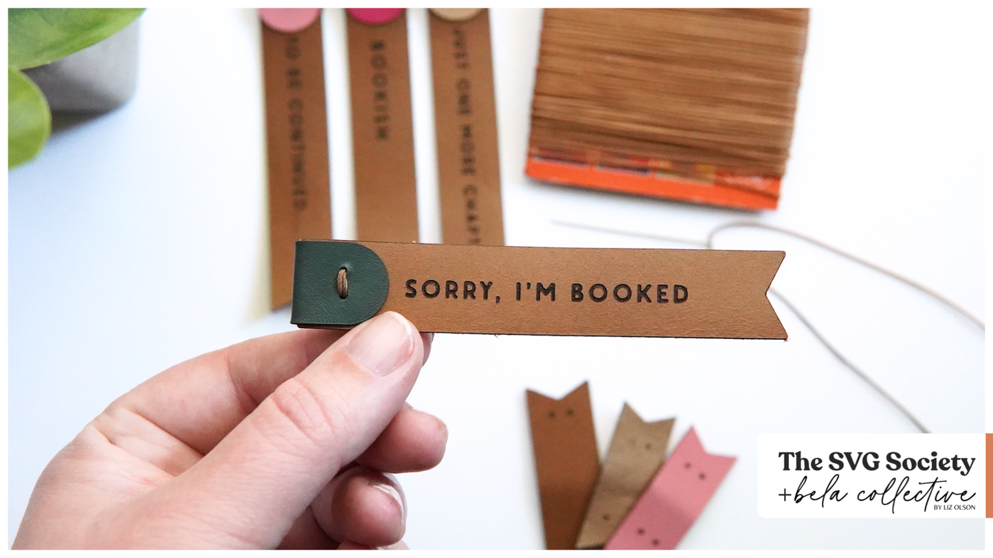 Leather Quote Bookmarks