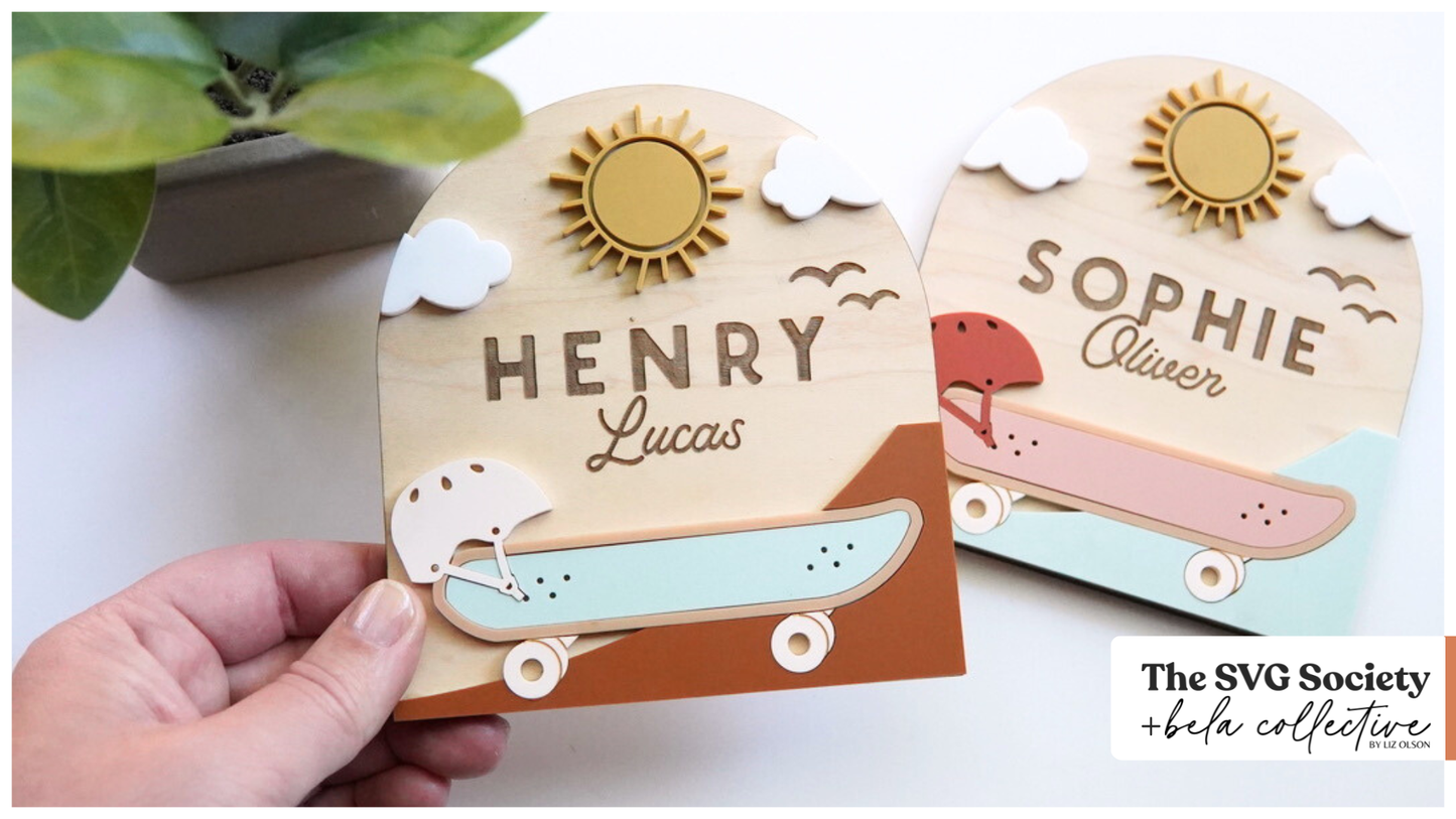 Skateboard Name Sign