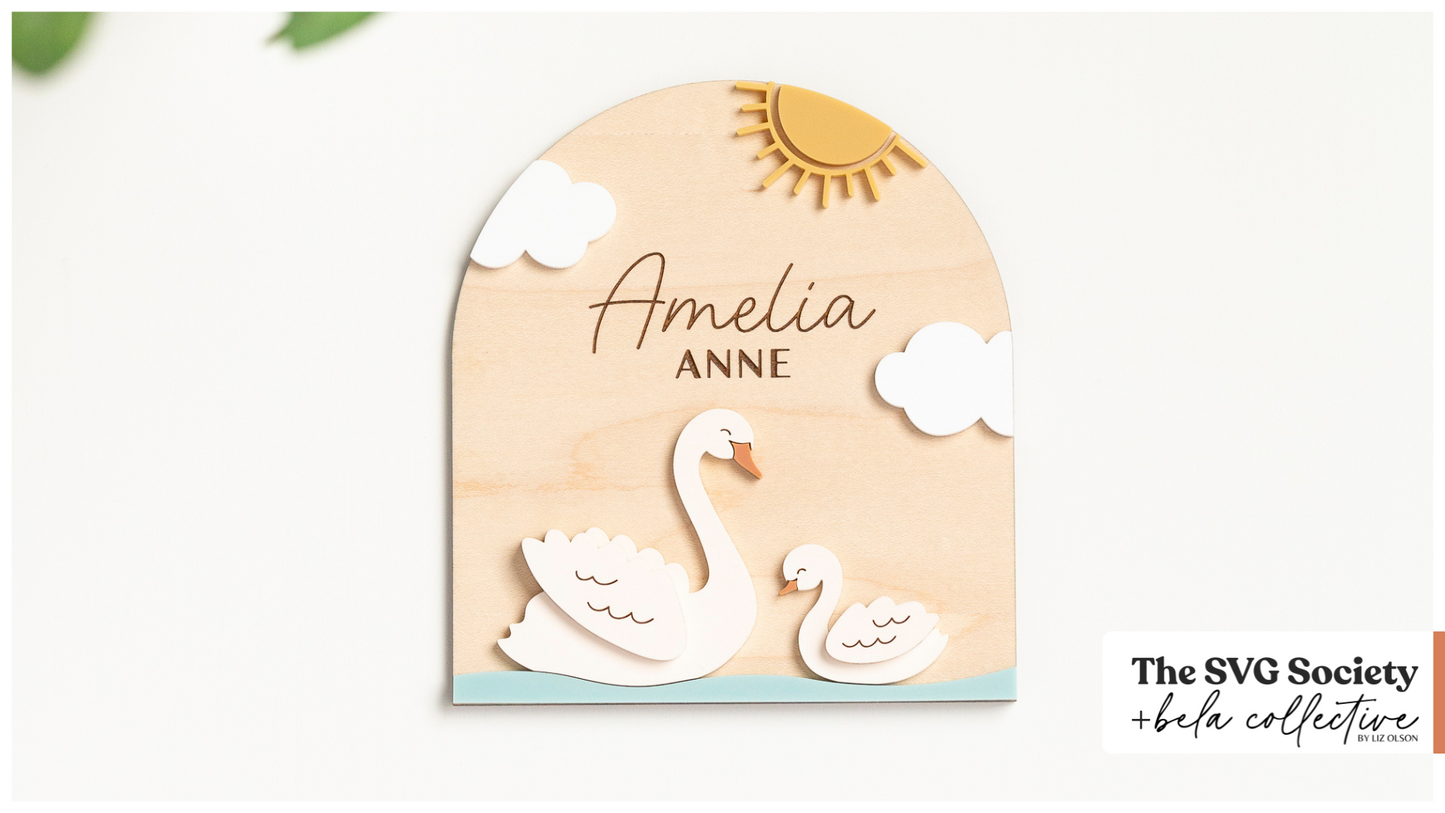 Swan Name Sign - Arch