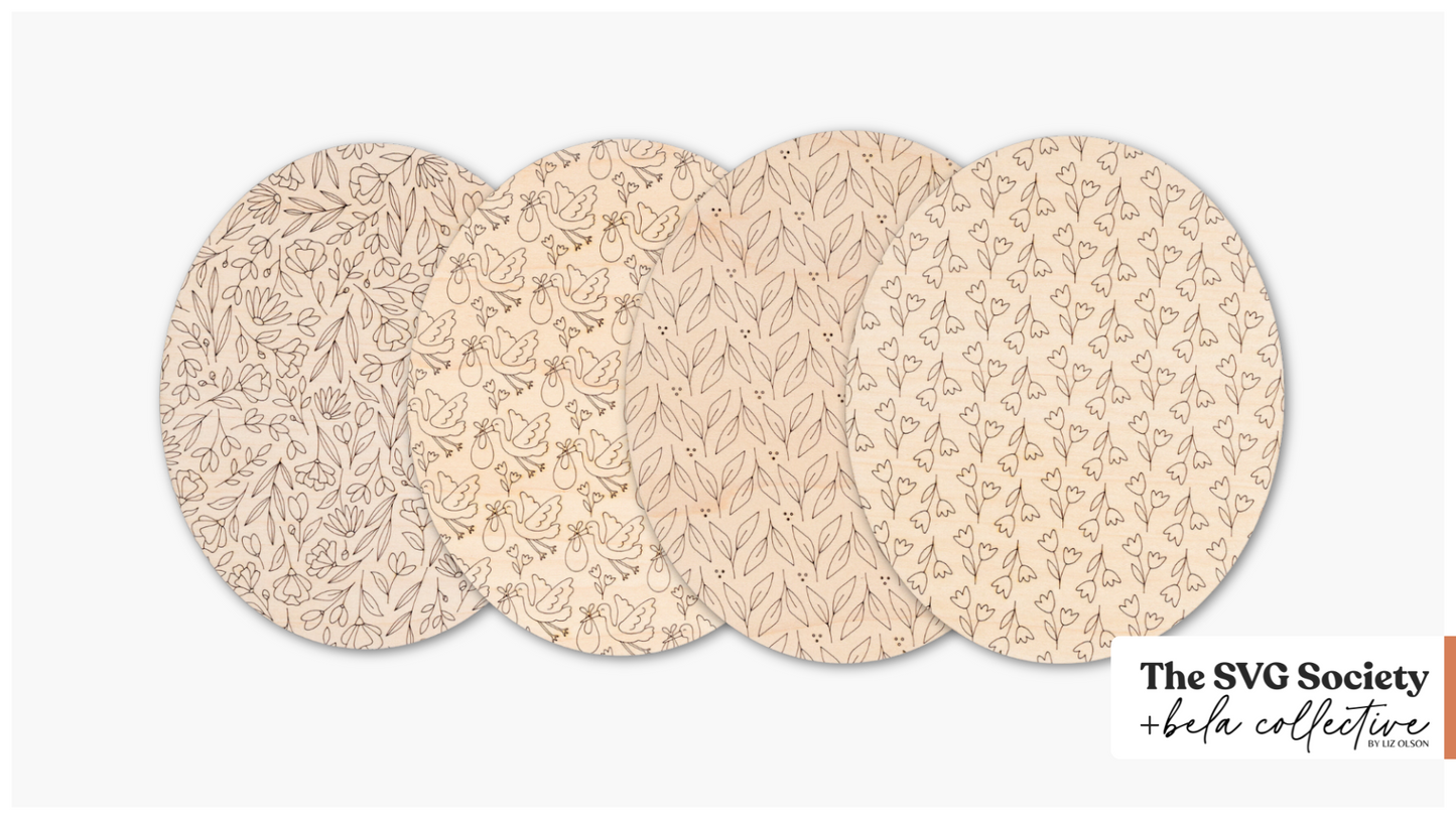4 More Oval Pattern Backers for Scoring