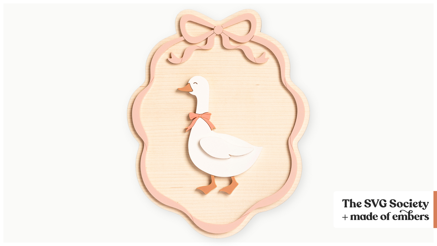 Goose Name Sign - Oval Ribbon