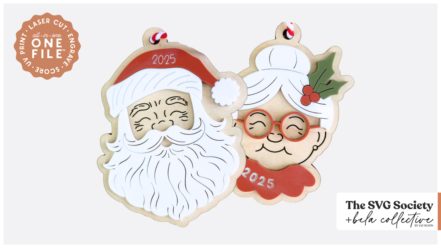 One File Mr. & Mrs. Clause Ornaments