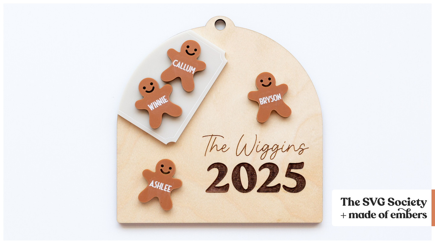 Gingerbread Cookie Name Ornament