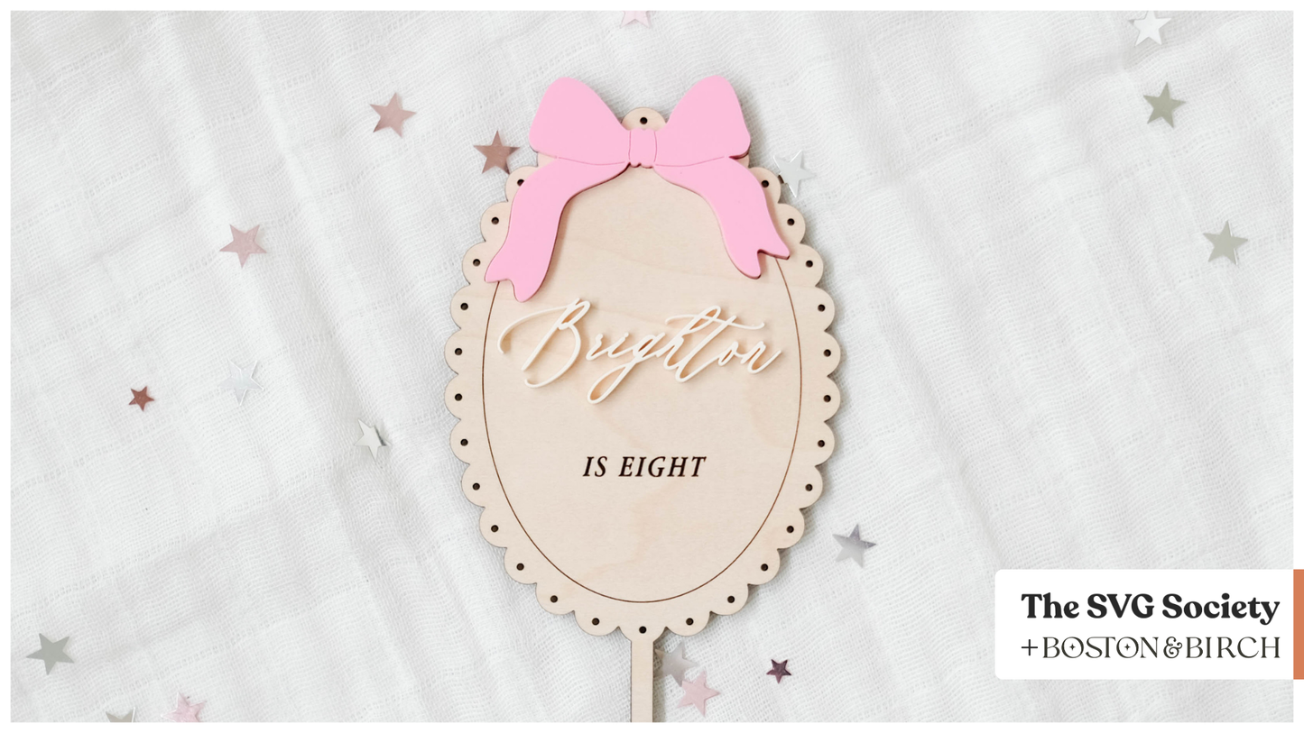 Bow Cake Topper
