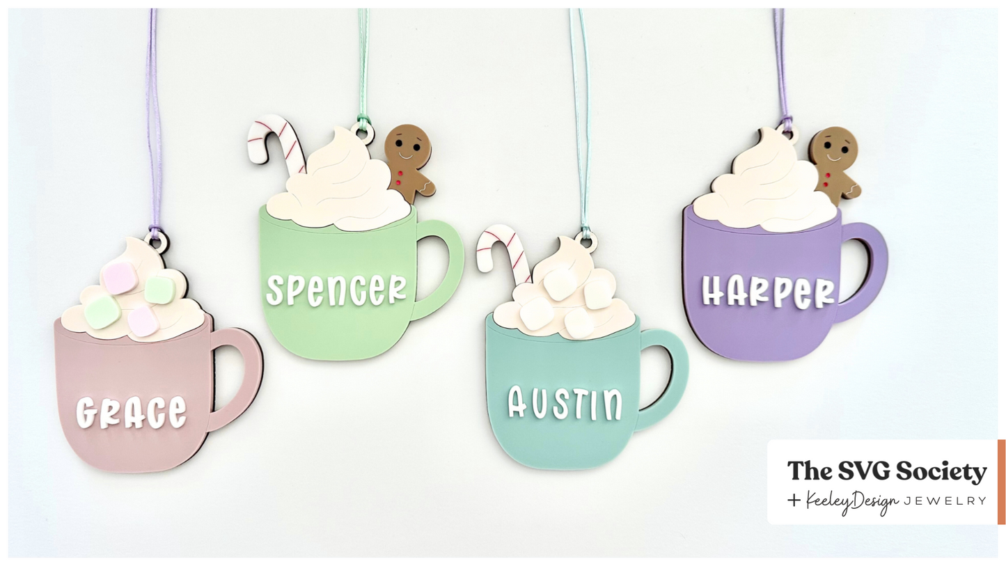 Hot Cocoa Mug Ornaments