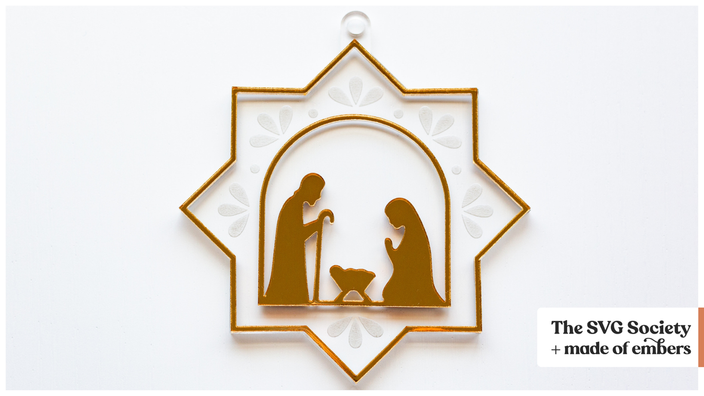 Nativity Star Ornament