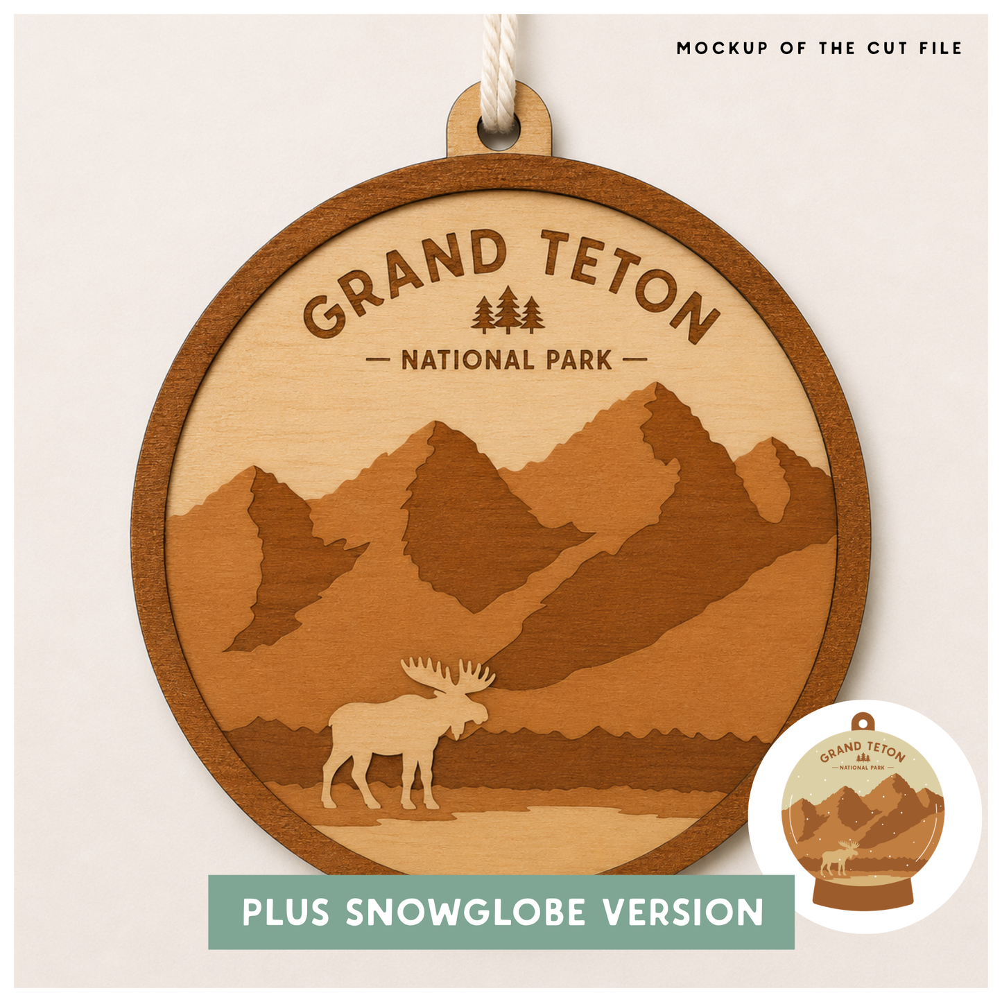 National Park Collection: Grand Teton Round Ornaments