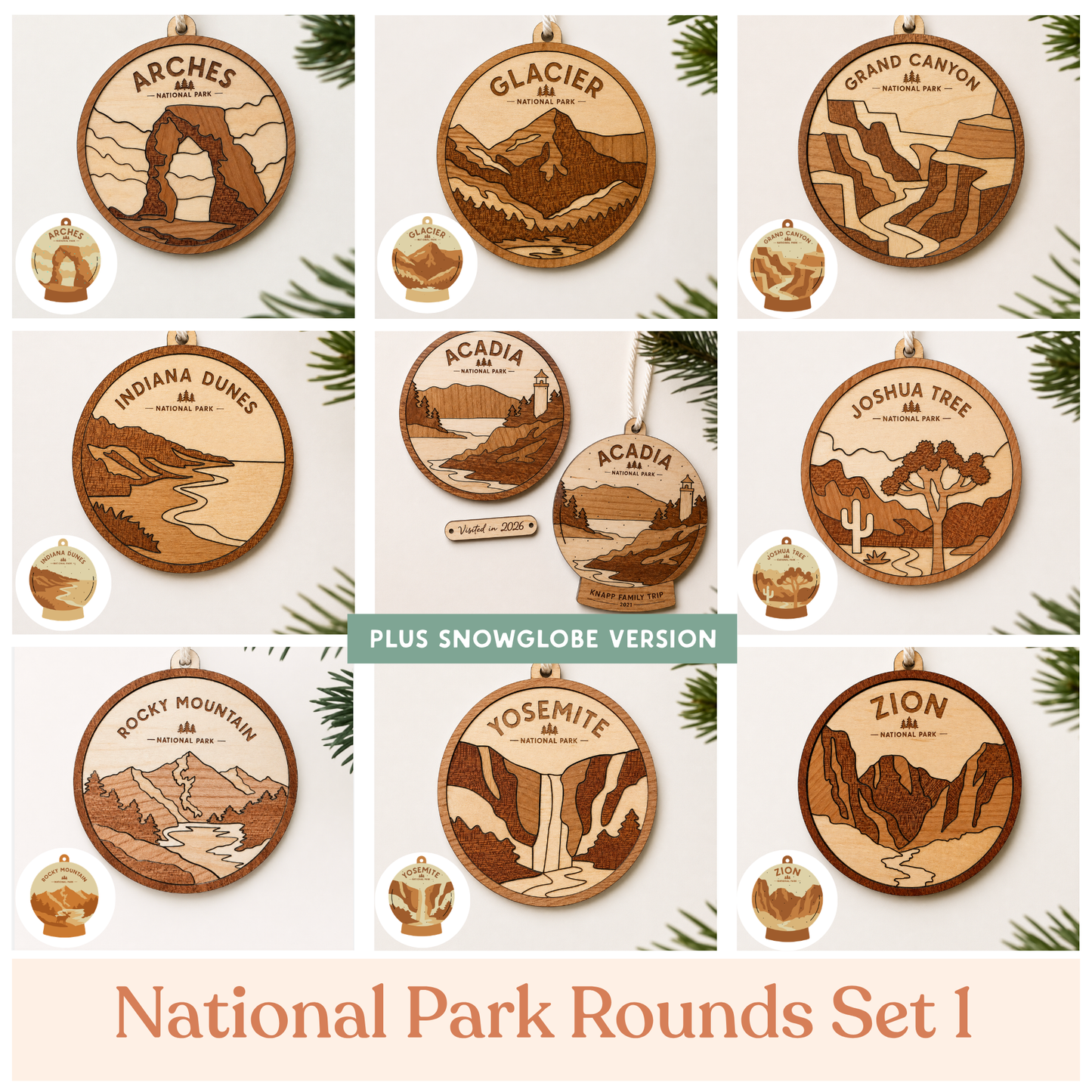 National Park Round Ornament Bundle 1
