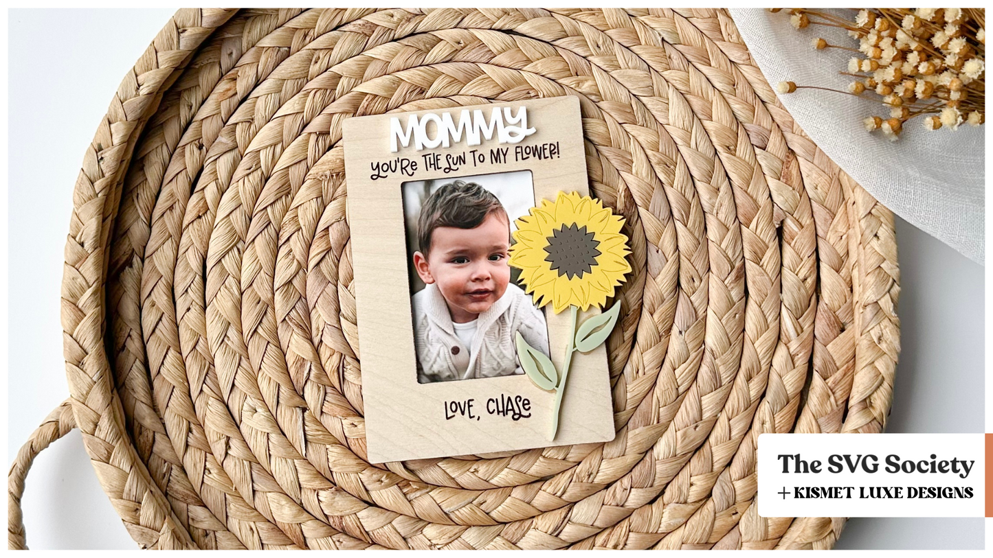 Sunflower Frame Magnet Square