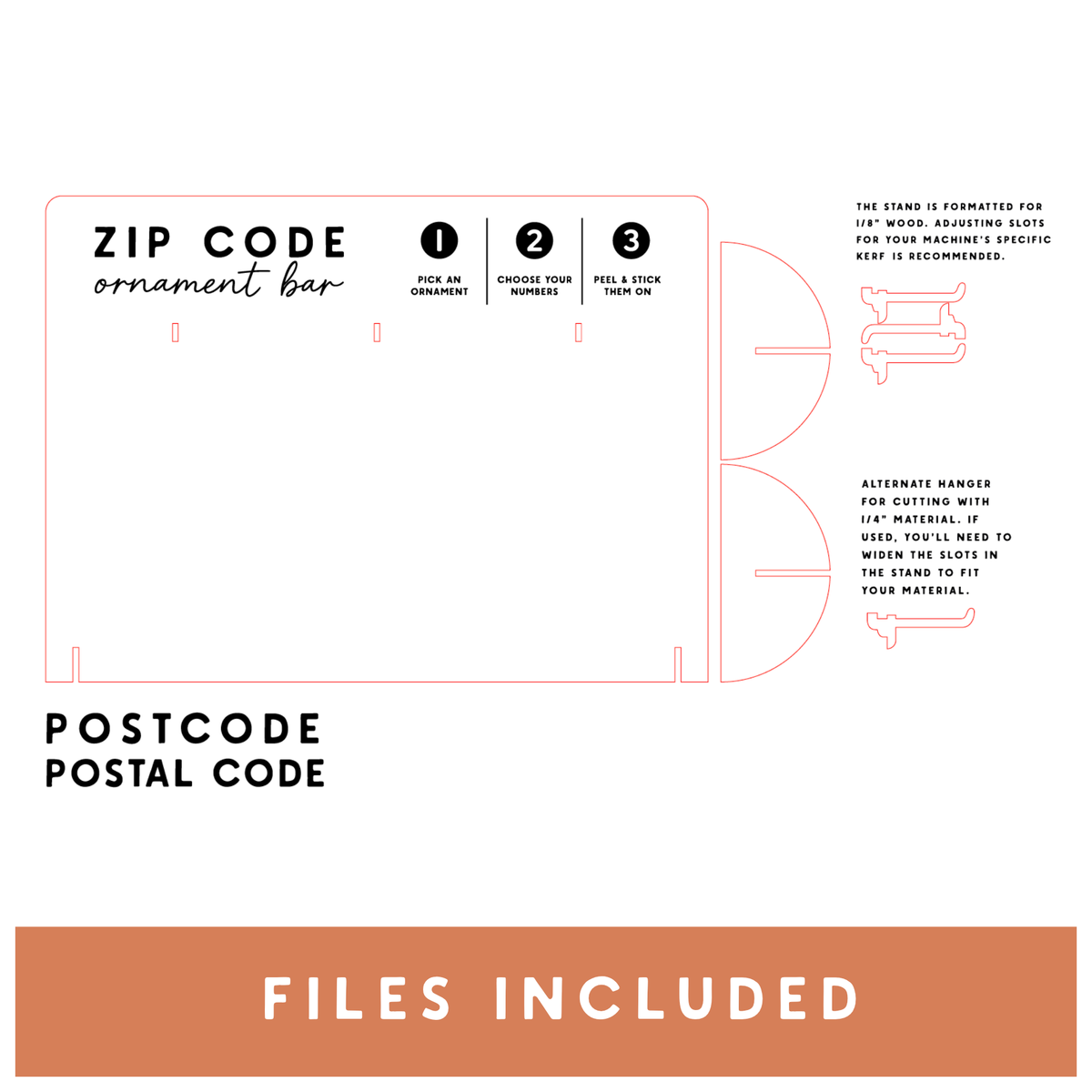 Zip Code Ornament Bar Display