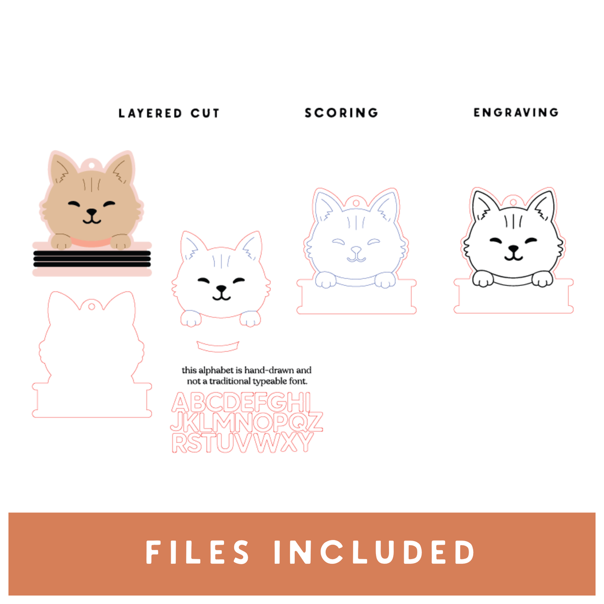 Cat Hair Tie Holder Keychains