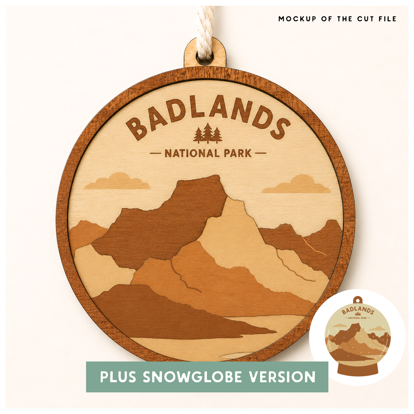 National Park Collection: Badlands Round Ornaments