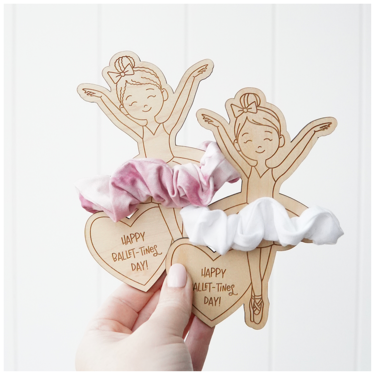 One File Valentine's Ballerina Scrunchie Holder
