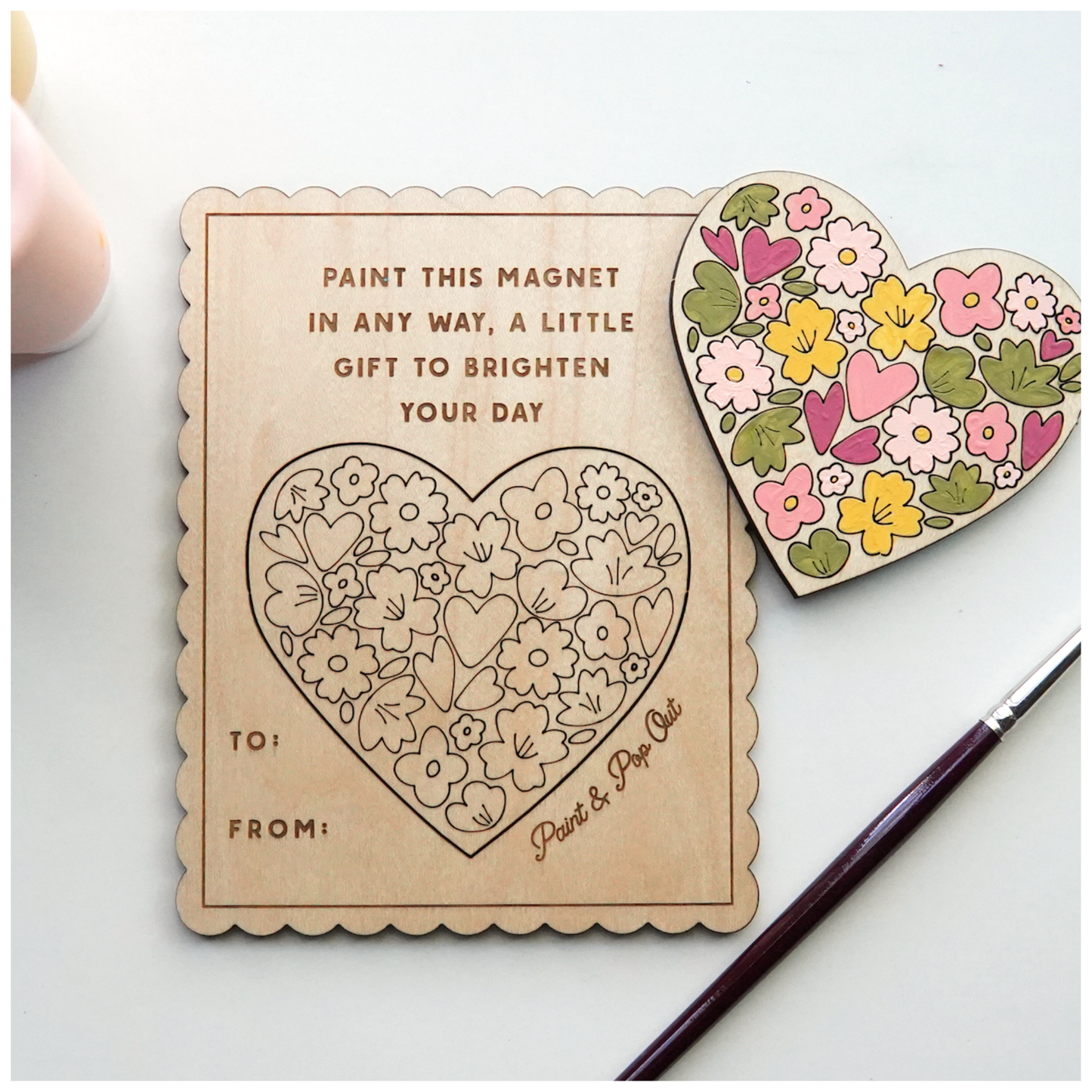 Valentine's Adult Paint and Pop Out Heart 1