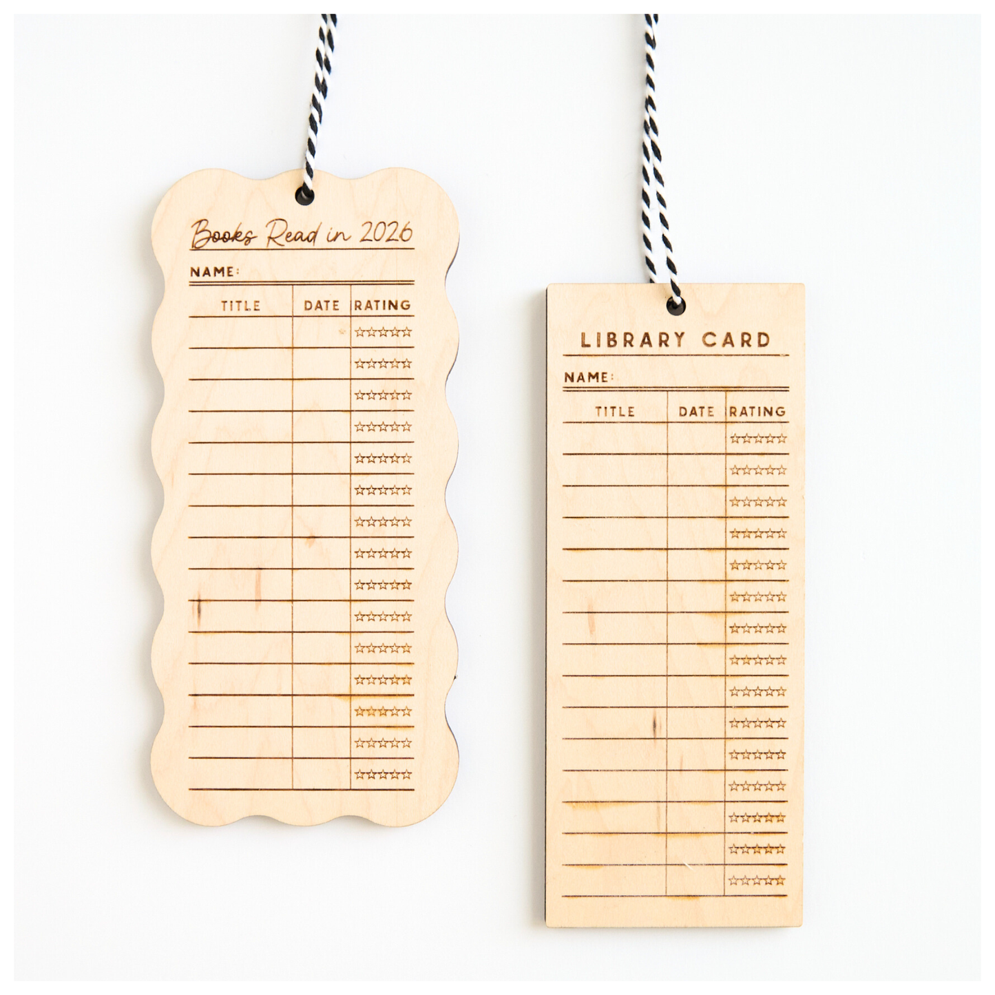 Library Card Bookmarks