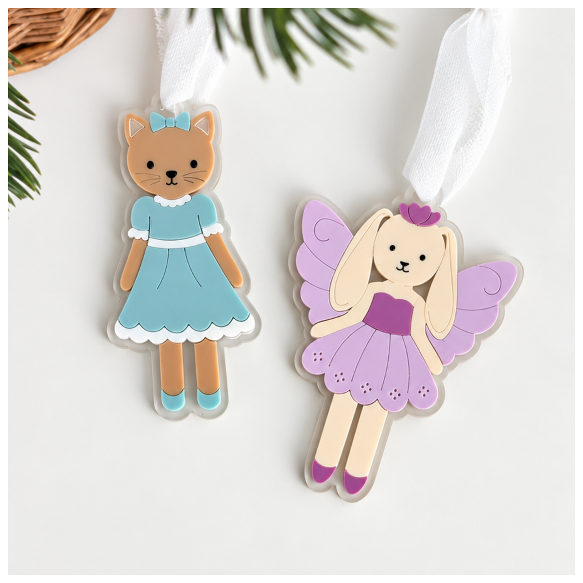 Clara and Plum Fairy Nutcracker Animal Ornaments