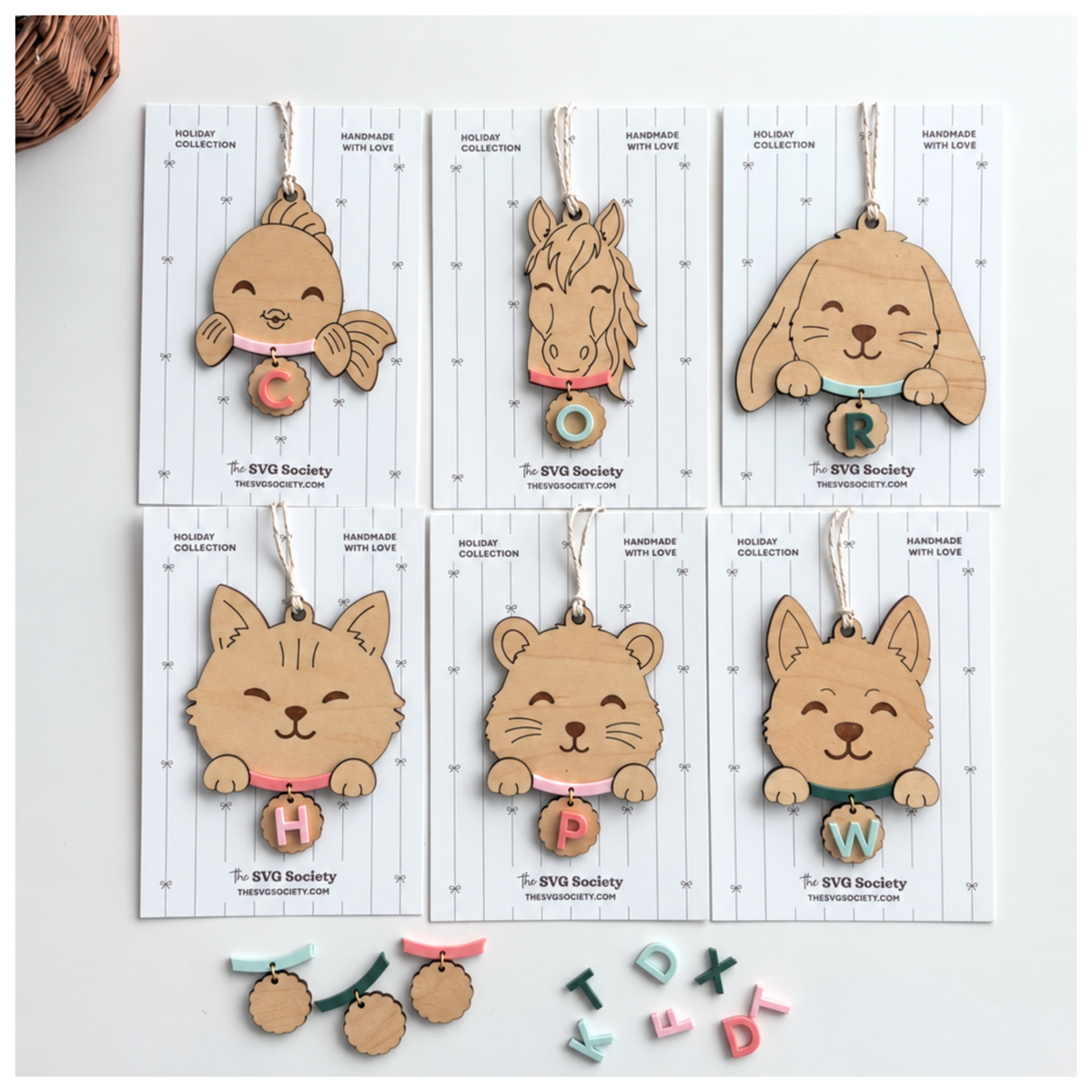 Pet Head Ornament Set