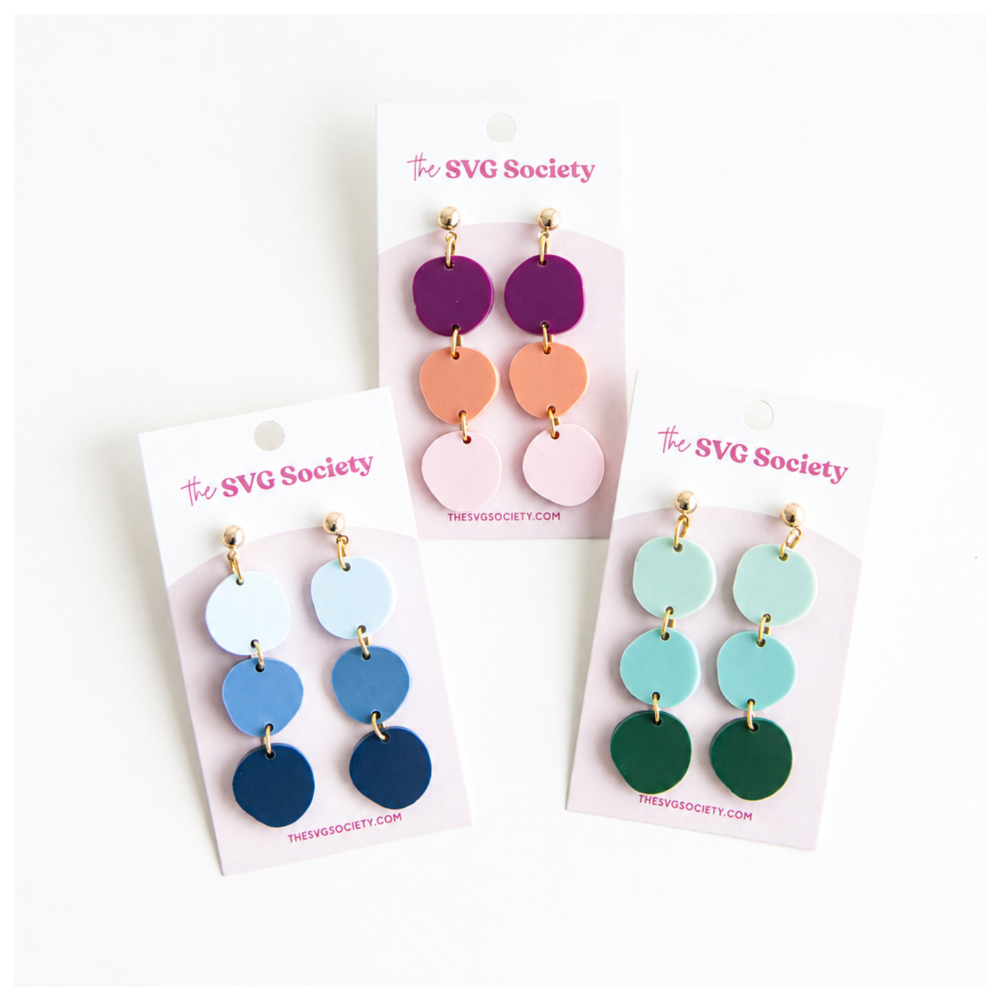 Round Trio Earrings