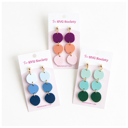 Round Trio Earrings