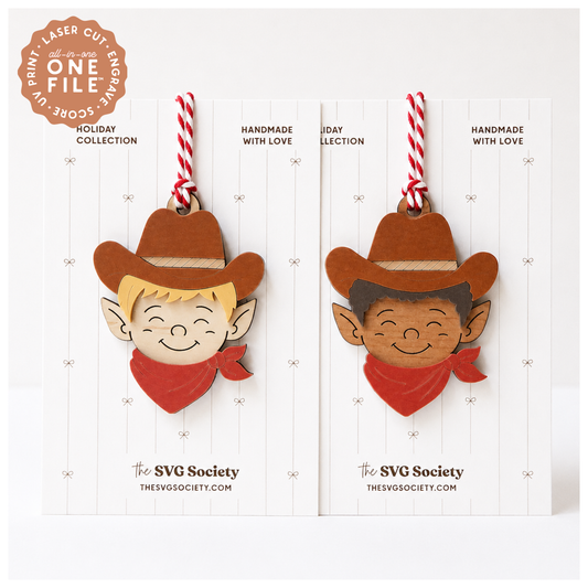 Howdy Holidays Elf Boy Ornaments