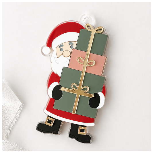 Peeking Santa Ornament