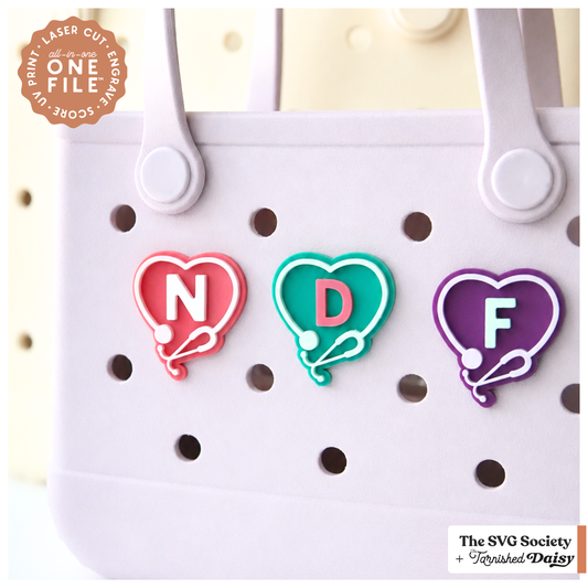 Bag Charms Medical Hearts
