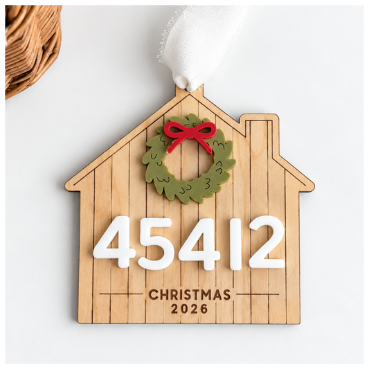 Zip Code House Ornament