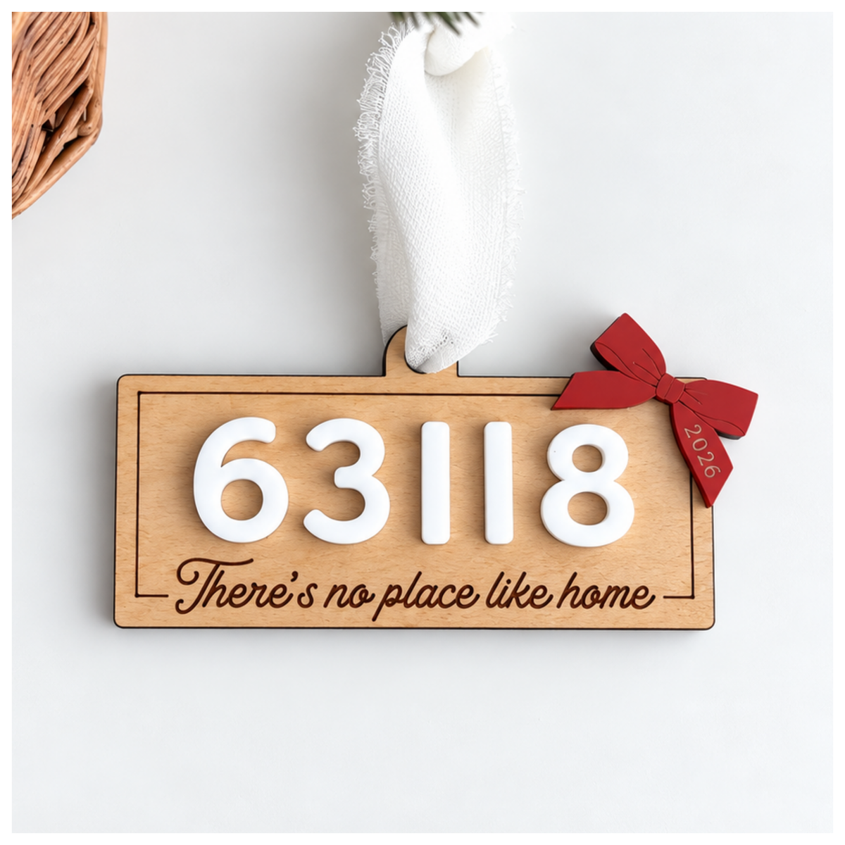 Zip Code Rectangle Ornament