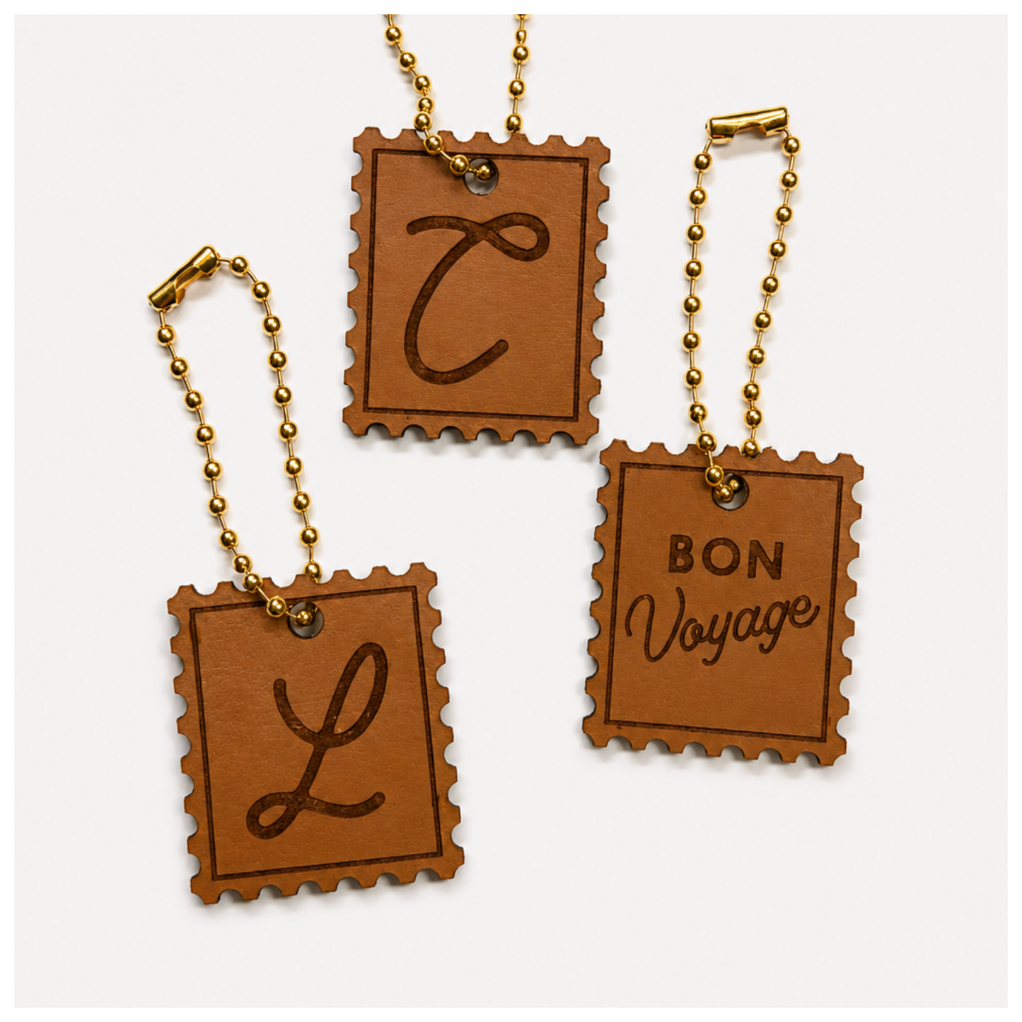 Postage Stamp Luggage Tag Set
